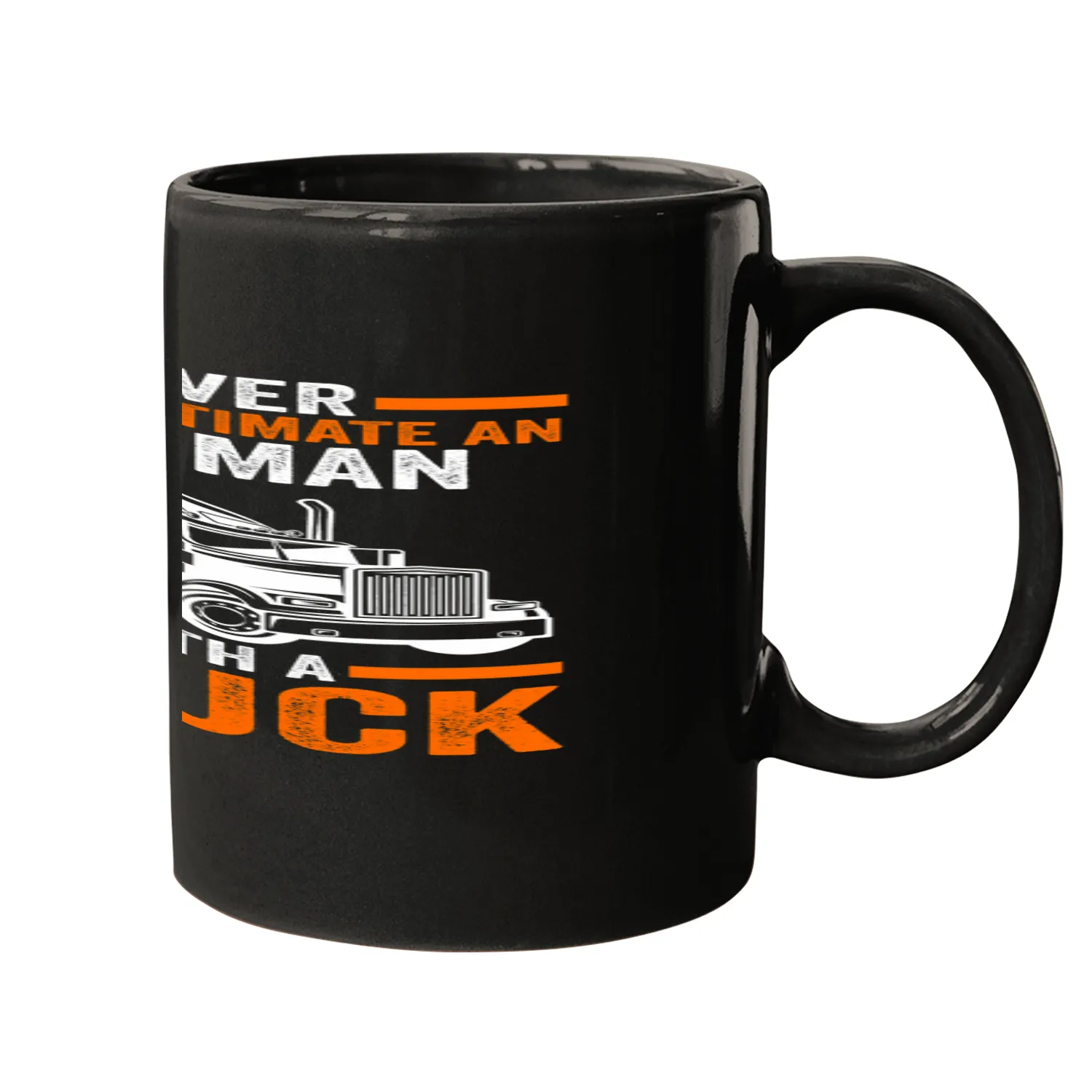 Mens Never underestimate an old man with a truck Mugs