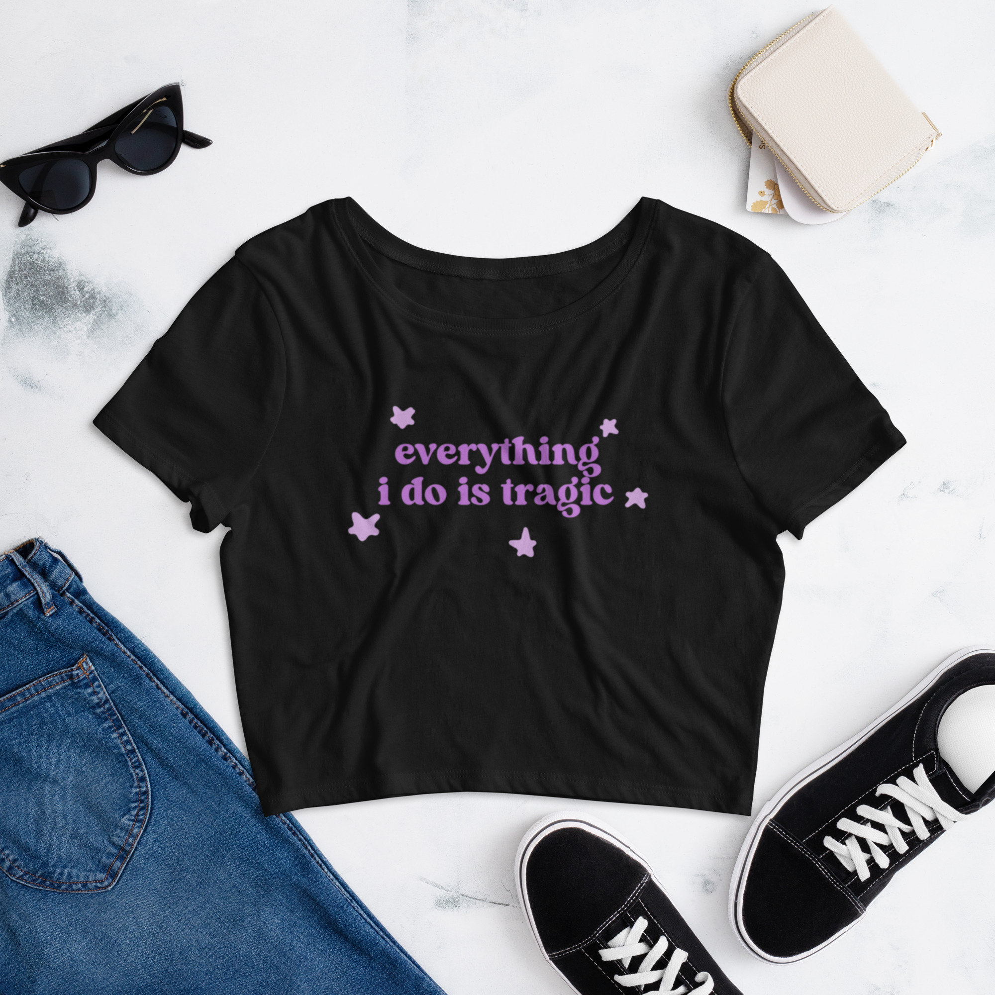 Everything I do is Tragic Baby Tee (Very Thin, Comfy Material)