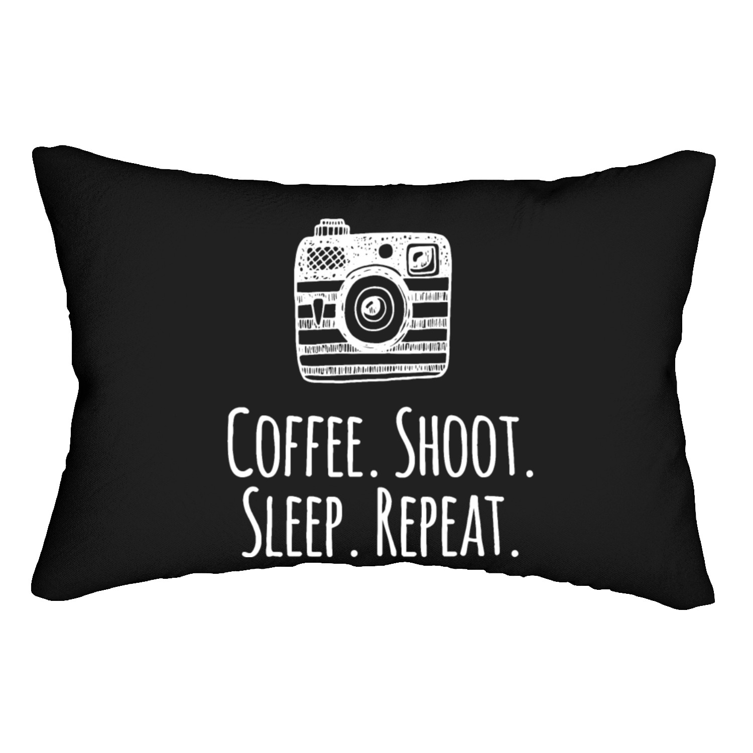 Photographer Gift Coffee Shoot Sleep Repeat T Shir Lumbar Pillows