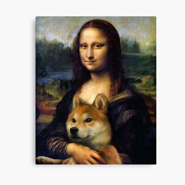 SHIBA INU MONA LISA Canvas