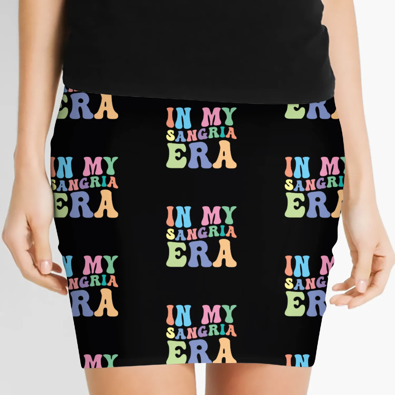 Sangria Retro Groovy In My Sangria Era Women's Mini Skirts