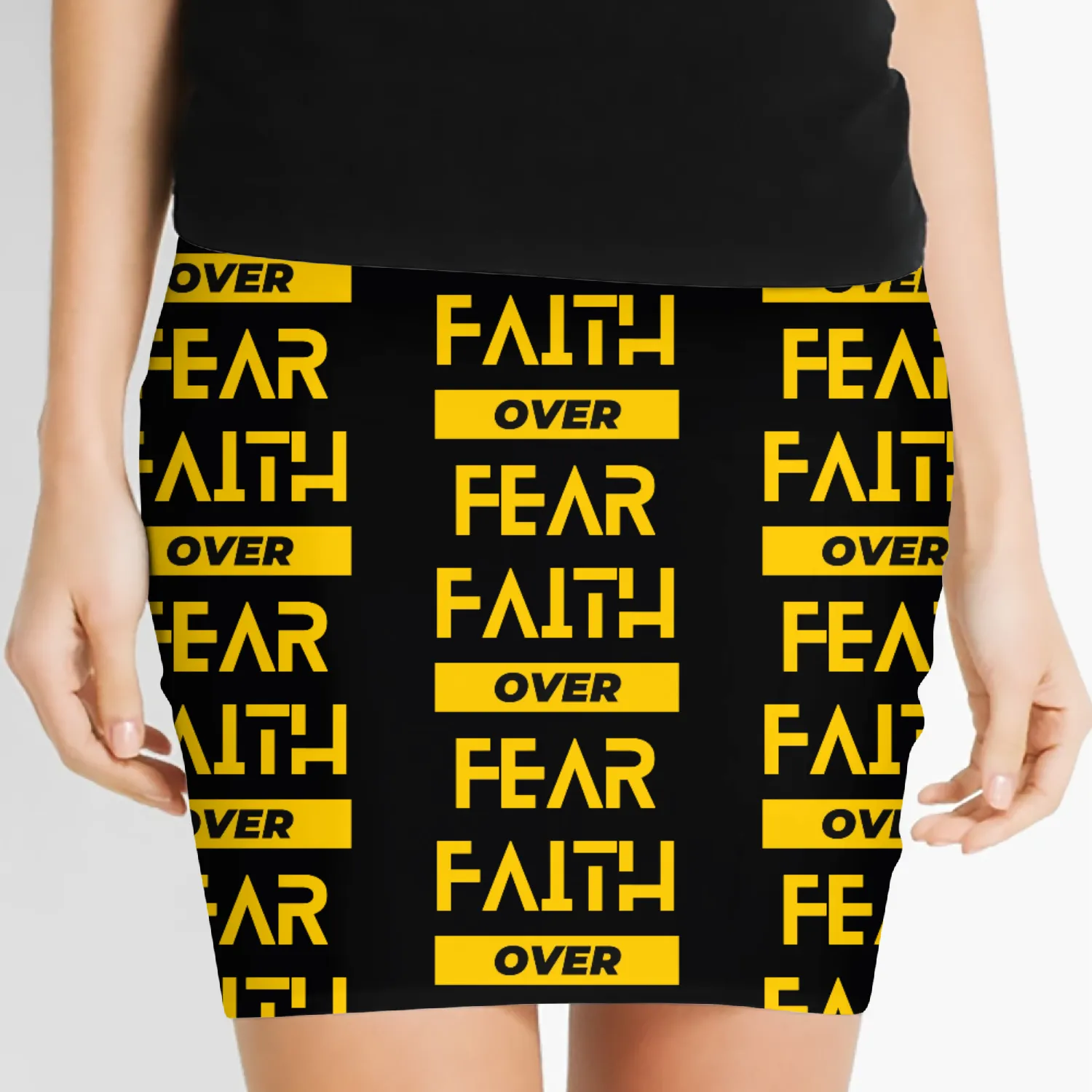 FAITH OVER FEAR Women's Mini Skirts