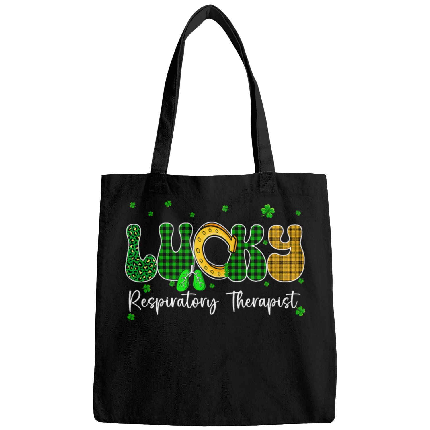 Lucky Respiratory Therapist St Patricks Day Shamrocks Bags