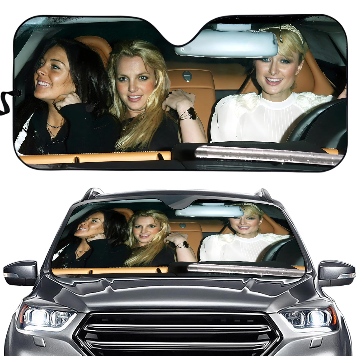 Paris Britney Lindsay Heat Car Sun Shade auto Accessories Iconic 2000s