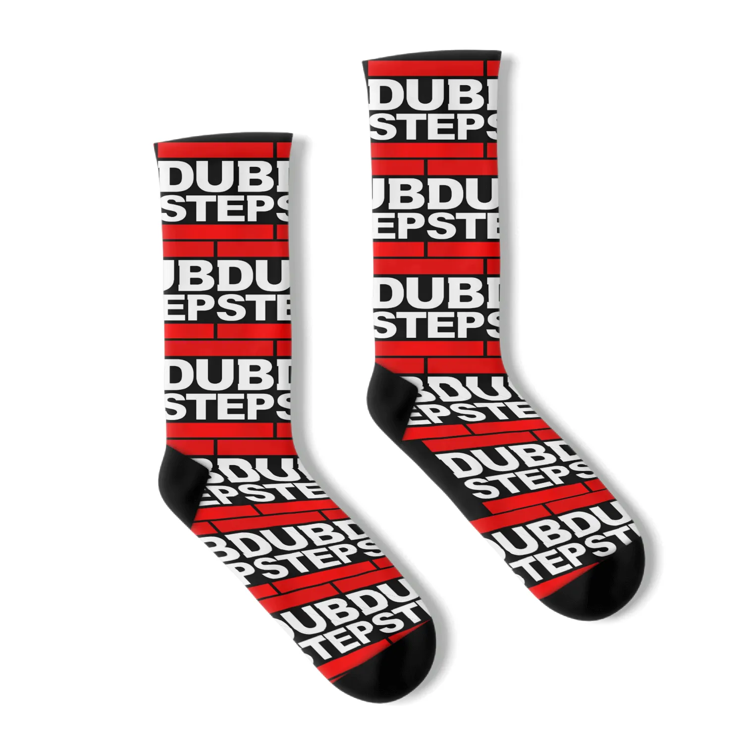 Dubstep Music RUN DUB STEP logo parody Socks