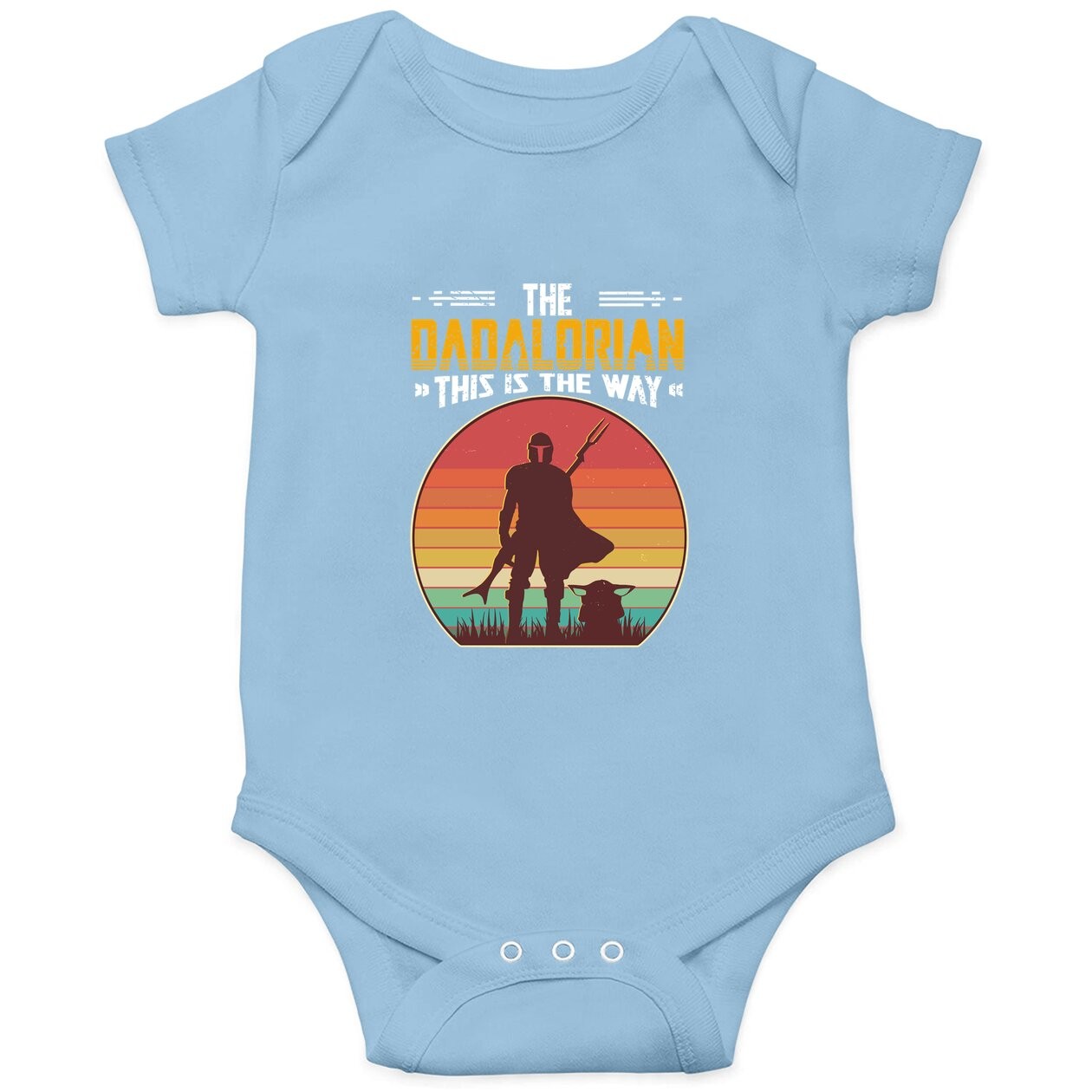 The Dadalorian Retro Vintage, Dadalorian Fathers Day Baby Bodysuit