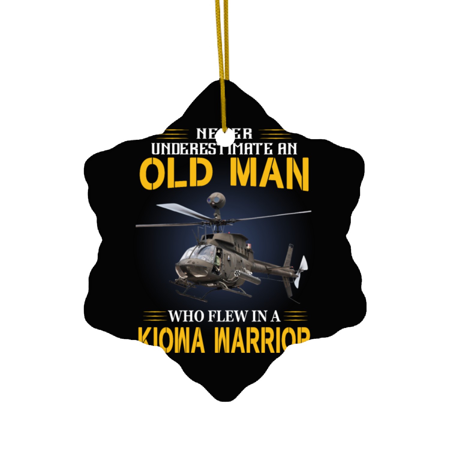 Kiowa Warrior Ceramic Ornaments