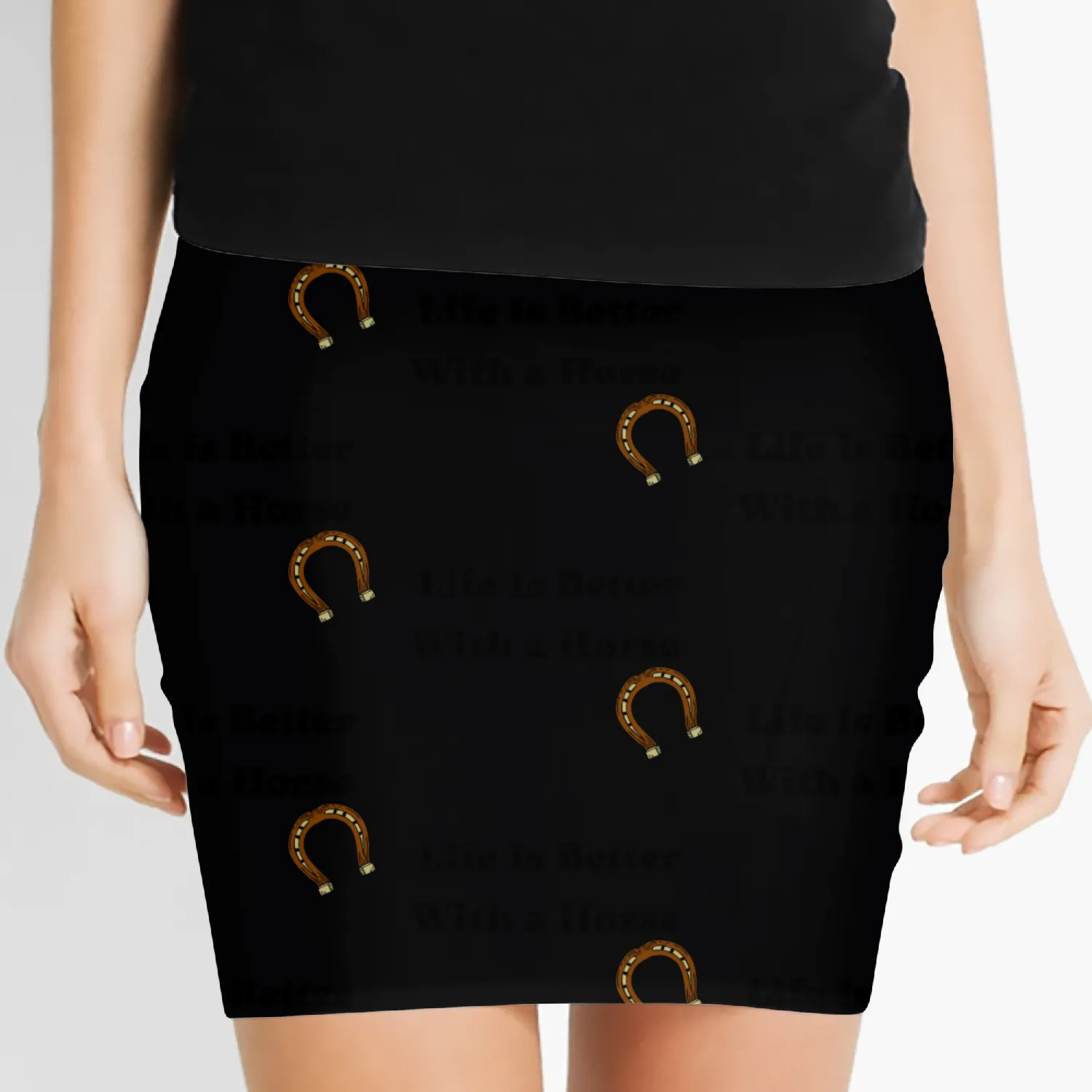 Life is better with a horse, gift for horse lover Women's Mini Skirts