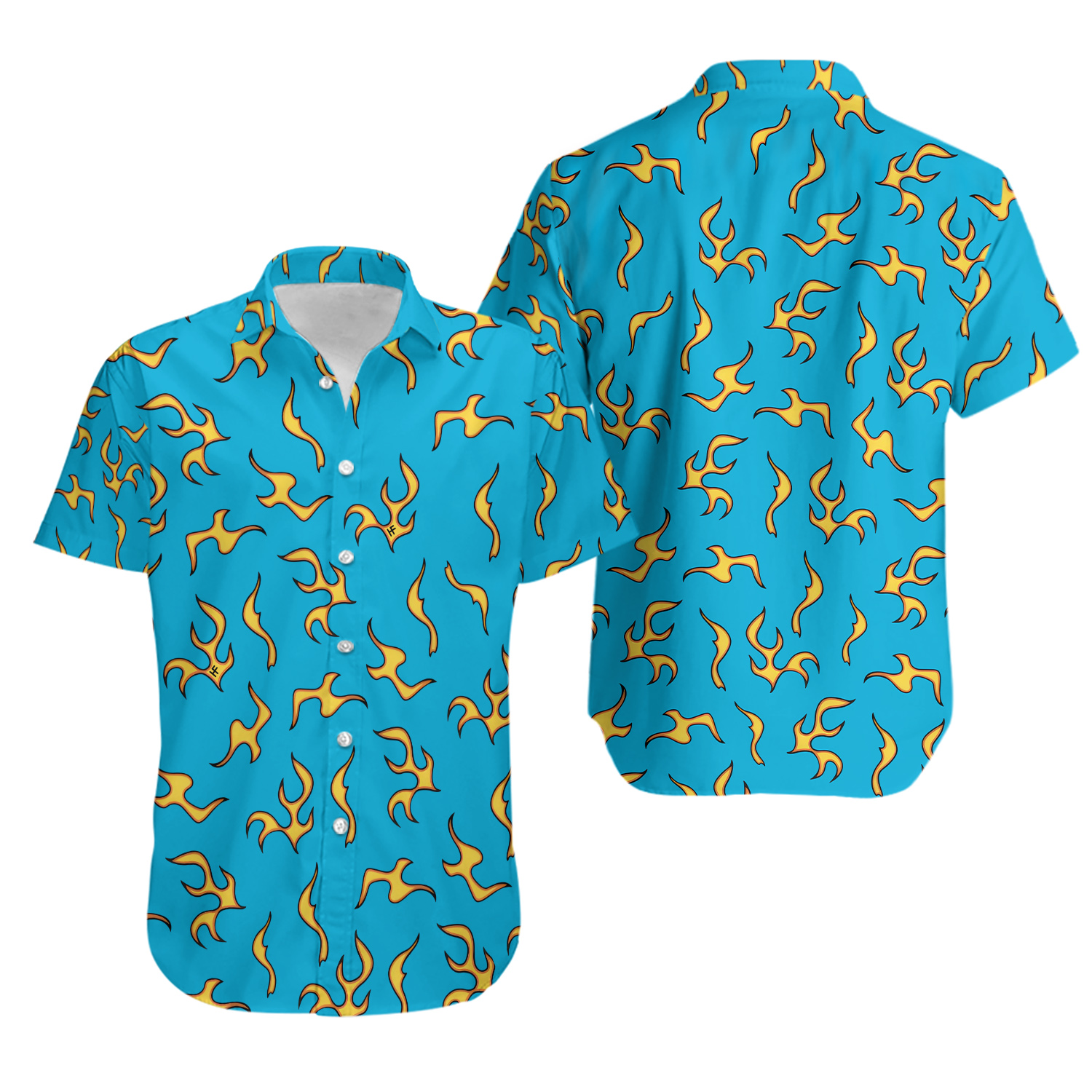 Golf Wang Flame Pattern Hawaiian Shirt Unique Flame Shirt For Men Flam
