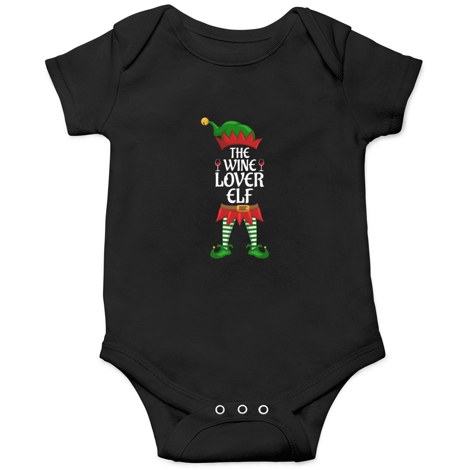 Wine Lover Elf Family Matching Christmas Party Onesies