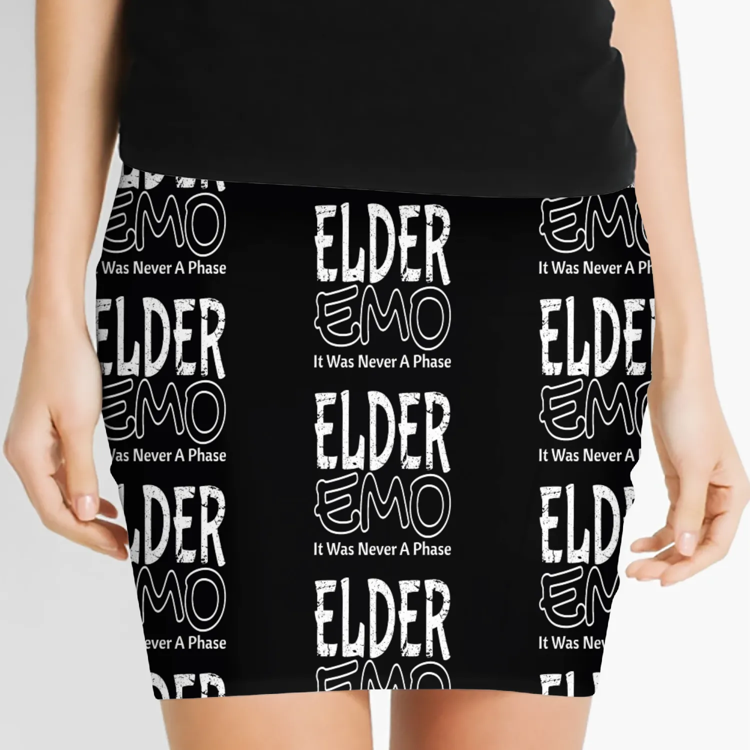 Elder EMO Never A Phase Gothic Women's Mini Skirts