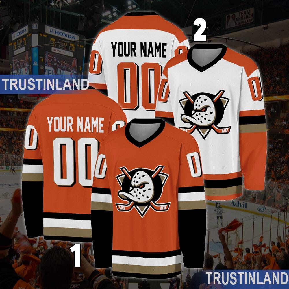 Personalized Anaheim Ducks Hockey Jersey, Jersey For Men With Your Team Name, Fan Hockey Jersey