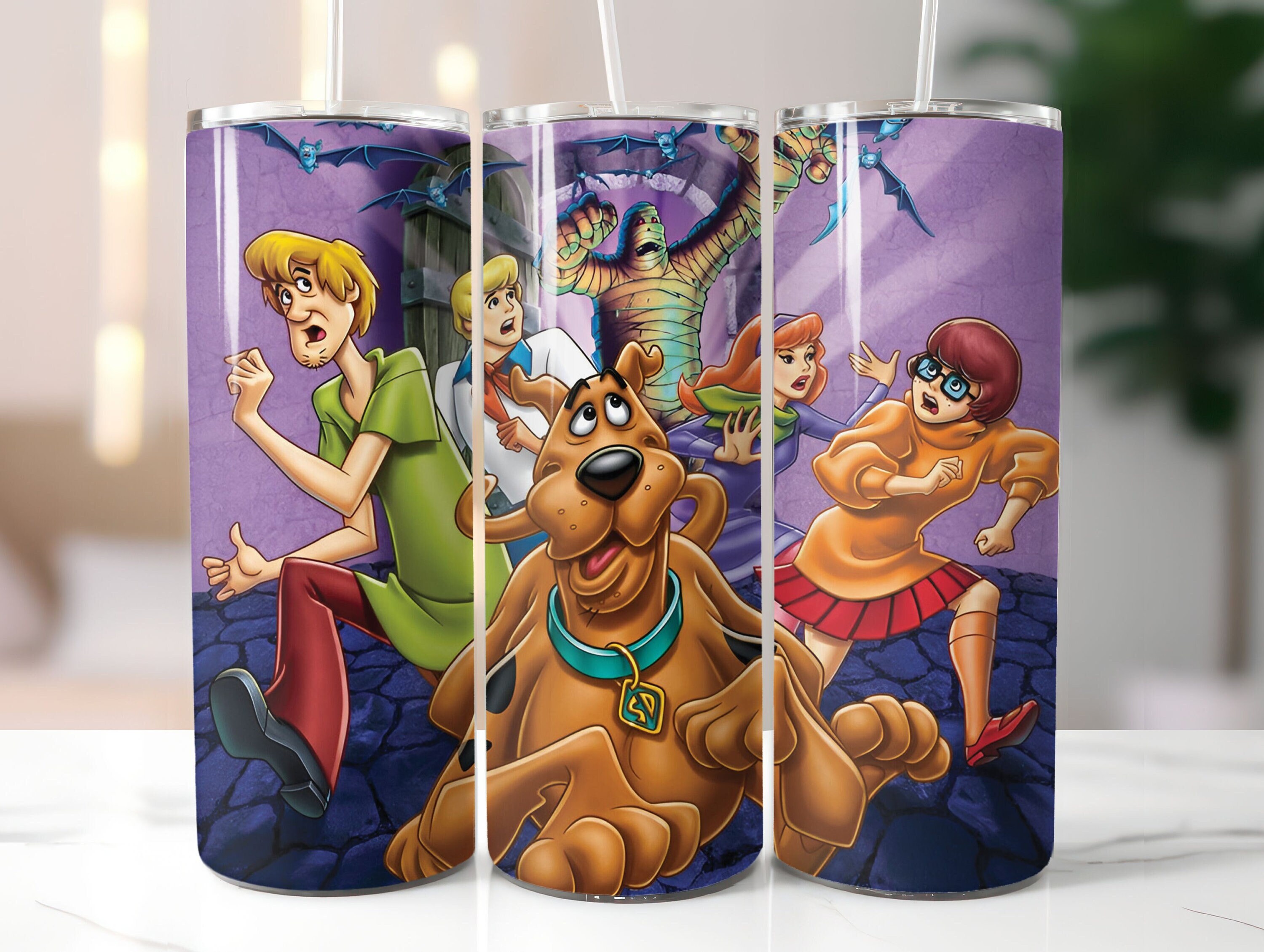 Scooby 20 oz tumbler 20oz Tumbler with Lid and Straw