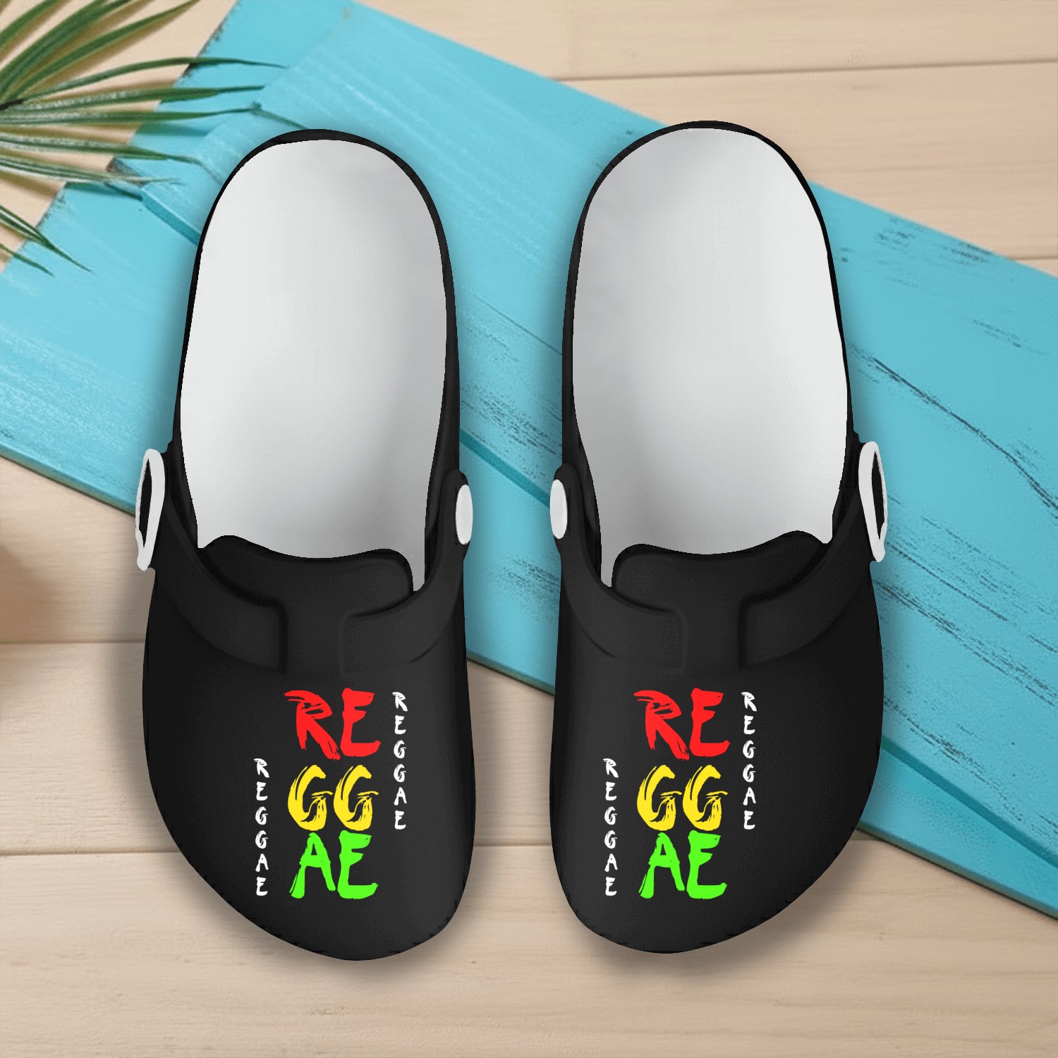 Reggae Japanese Style Music Jamaica Rasta Jamaican Slip On Clogs