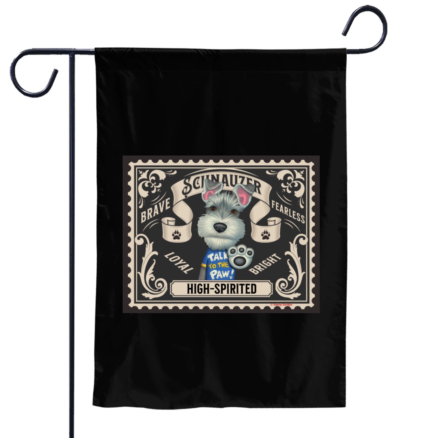 Cute Schnauzer Garden Flags