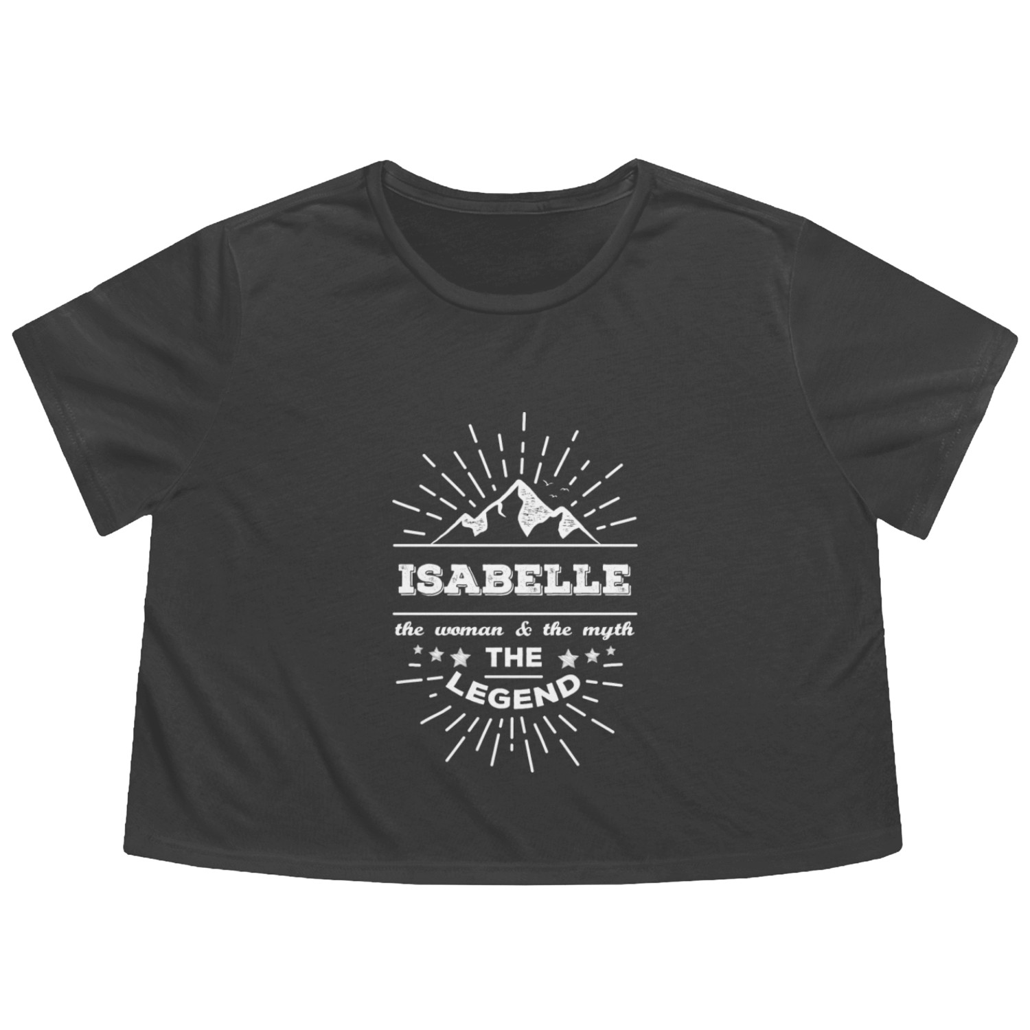 Isabelle The Woman The Myth The Legend Flowy Cropped Tees
