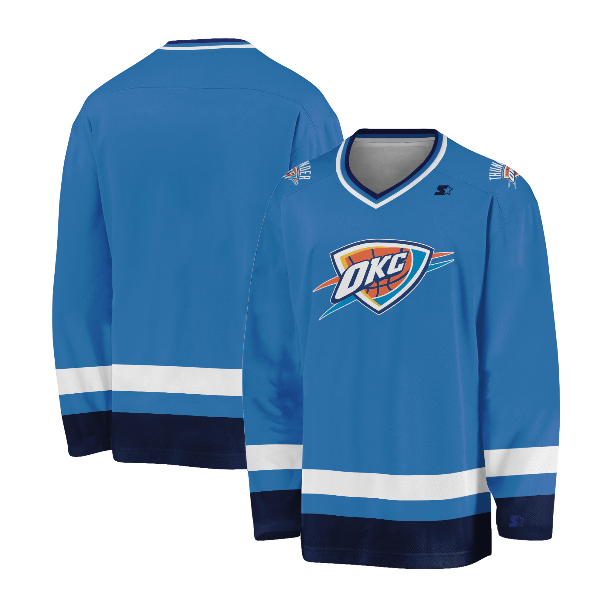 Oklahoma Thunder Starter Hockey Jersey Sewn