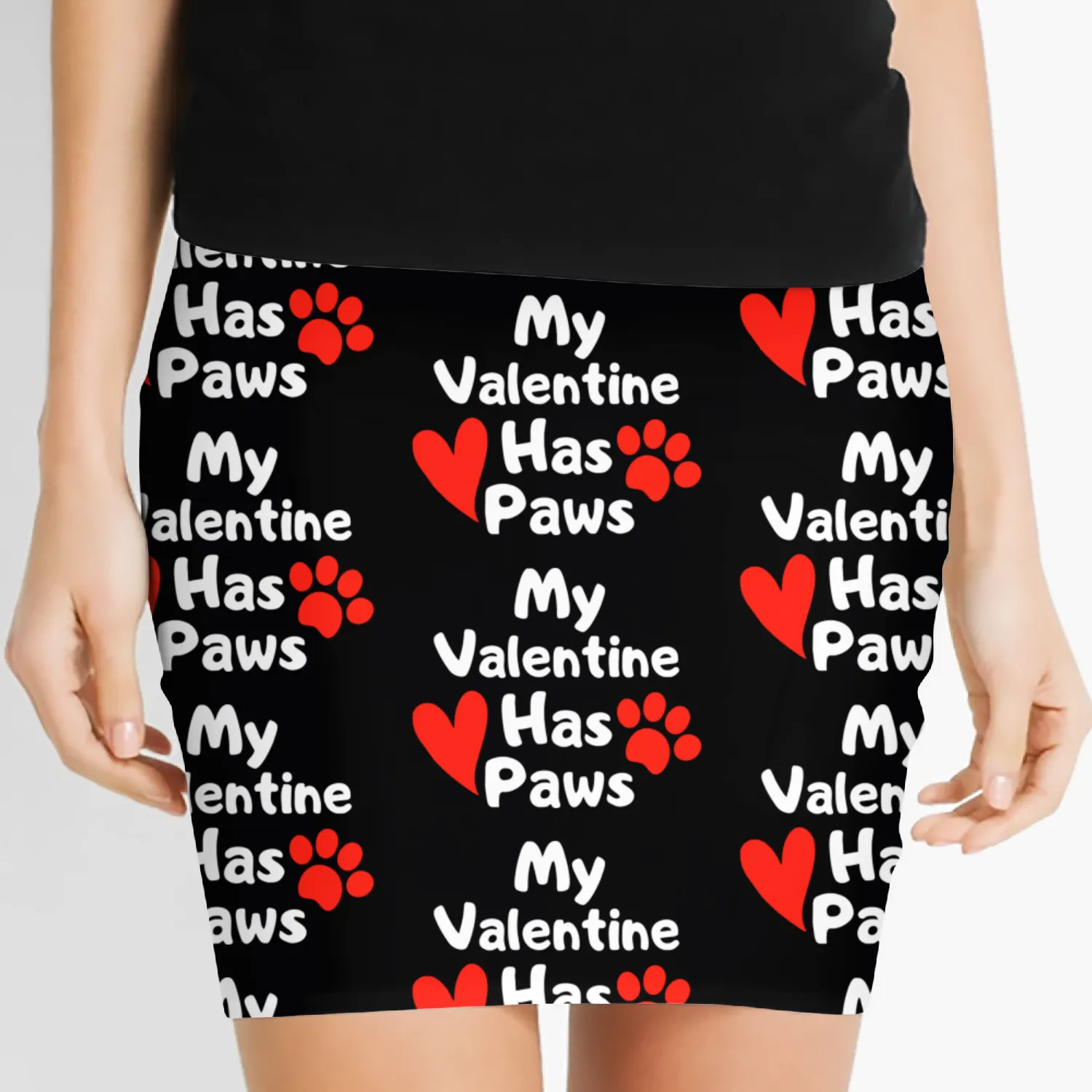 My Valentine Has Paws Women's Mini Skirts