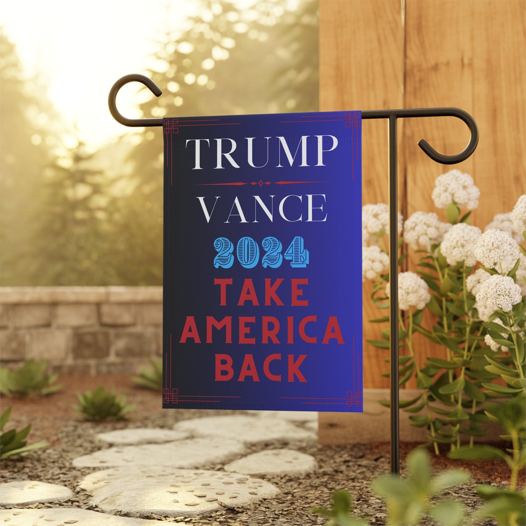 Trump Vance Flag,Taking Back America, Garden | House | Walkway, Banner