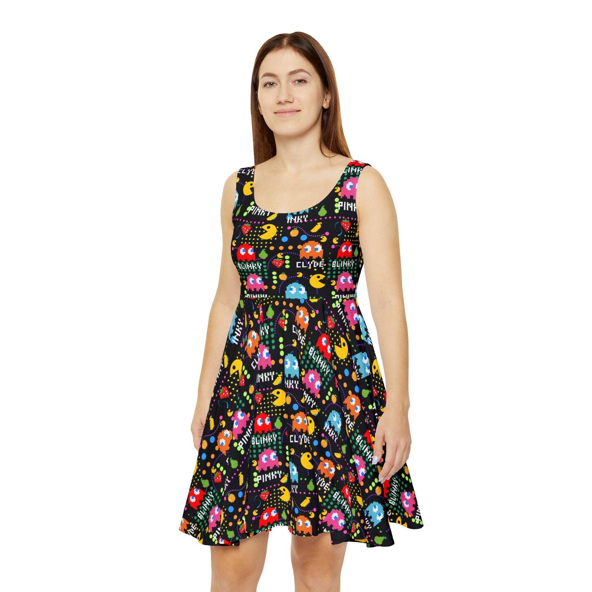 Pac Man Women's Skater Dress (AOP)