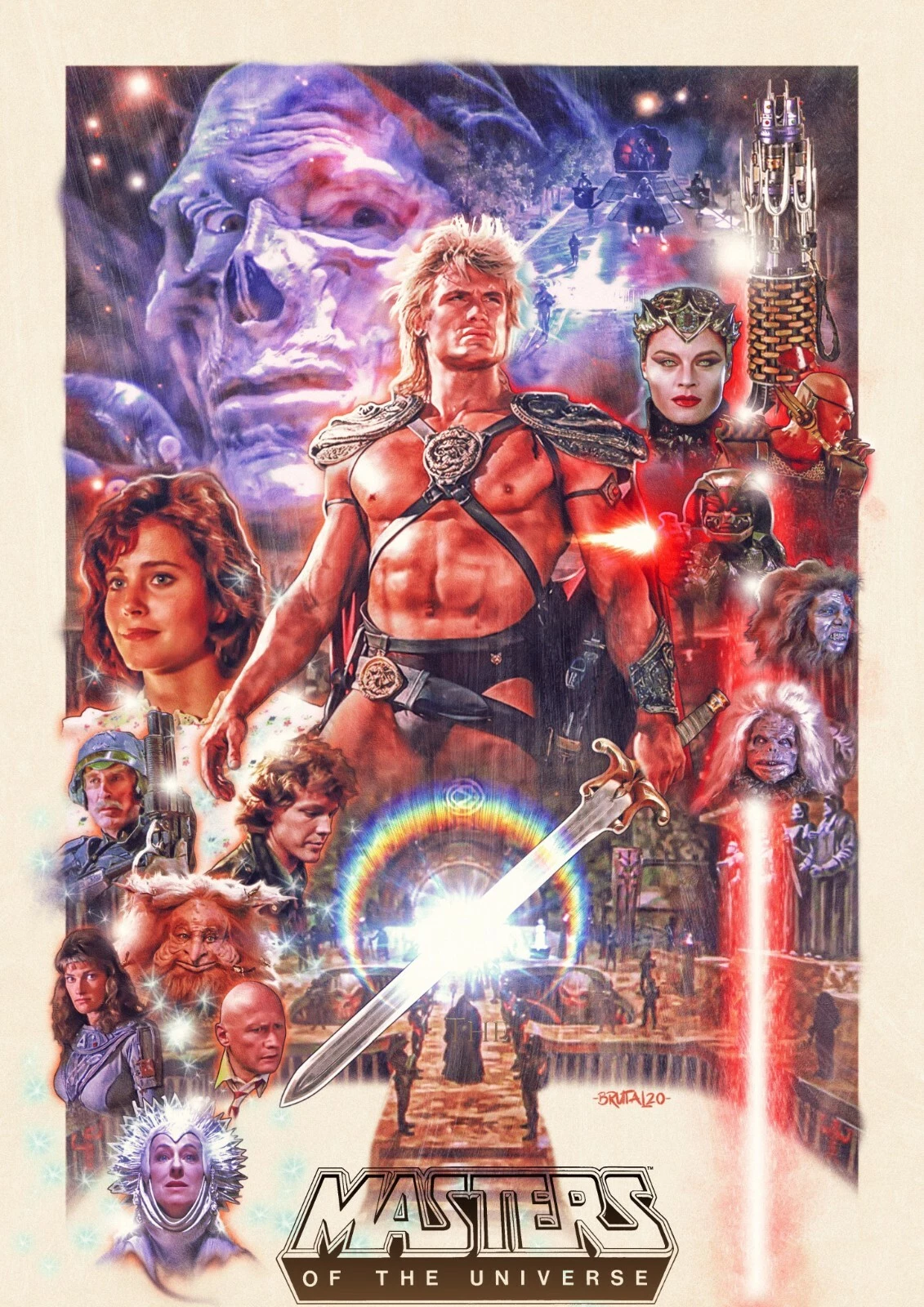 1987 Masters of the Universe Poster Print, He-Man Skeletor Premium Matte Vertical Poster