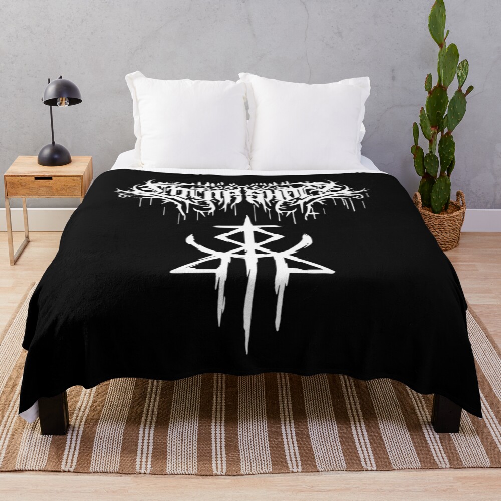Lorna Shore Merch Lorna Shore Logo - Immortal Logo Throw Blanket