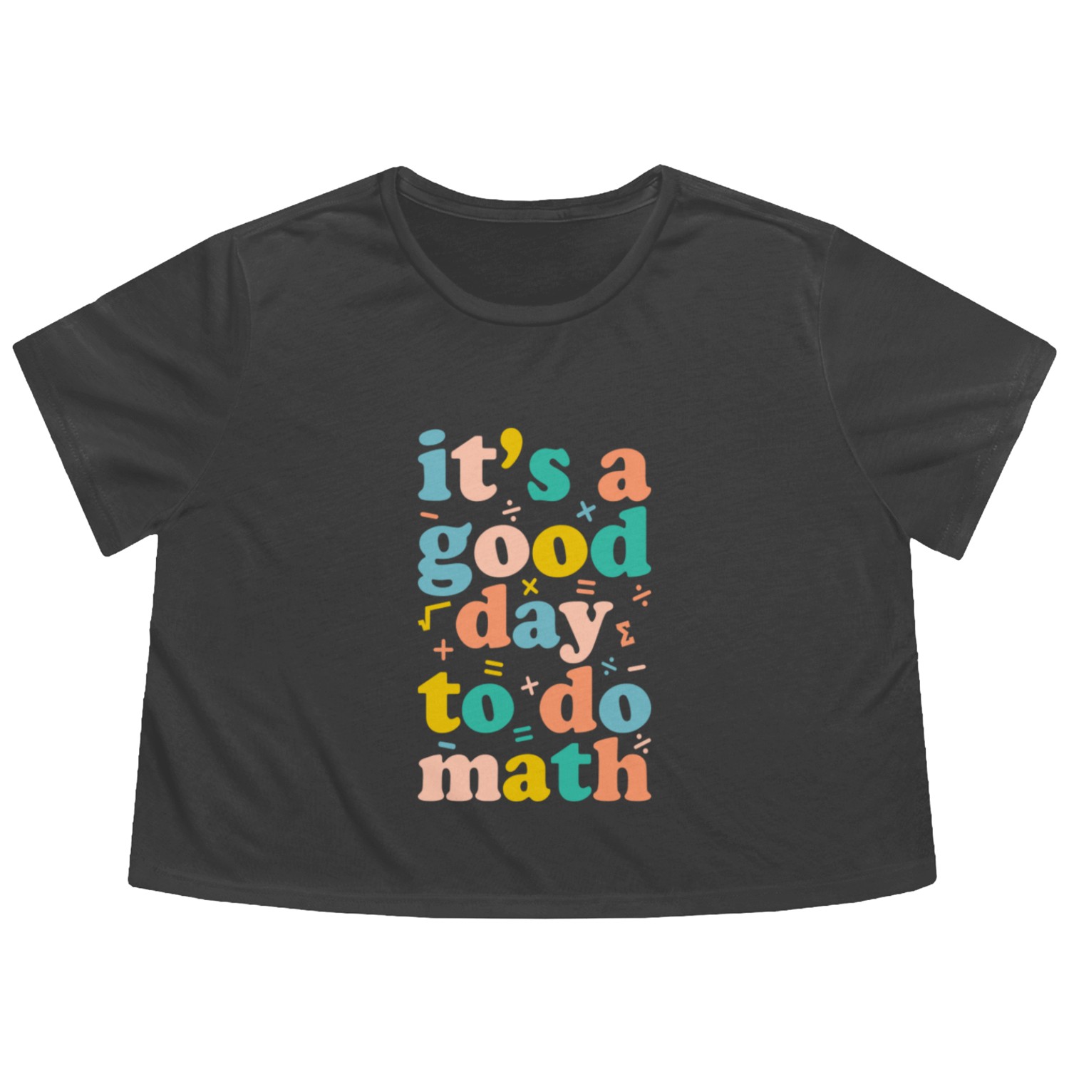 Its A Good Day To Do Math 100 Days Flowy Cropped Tees