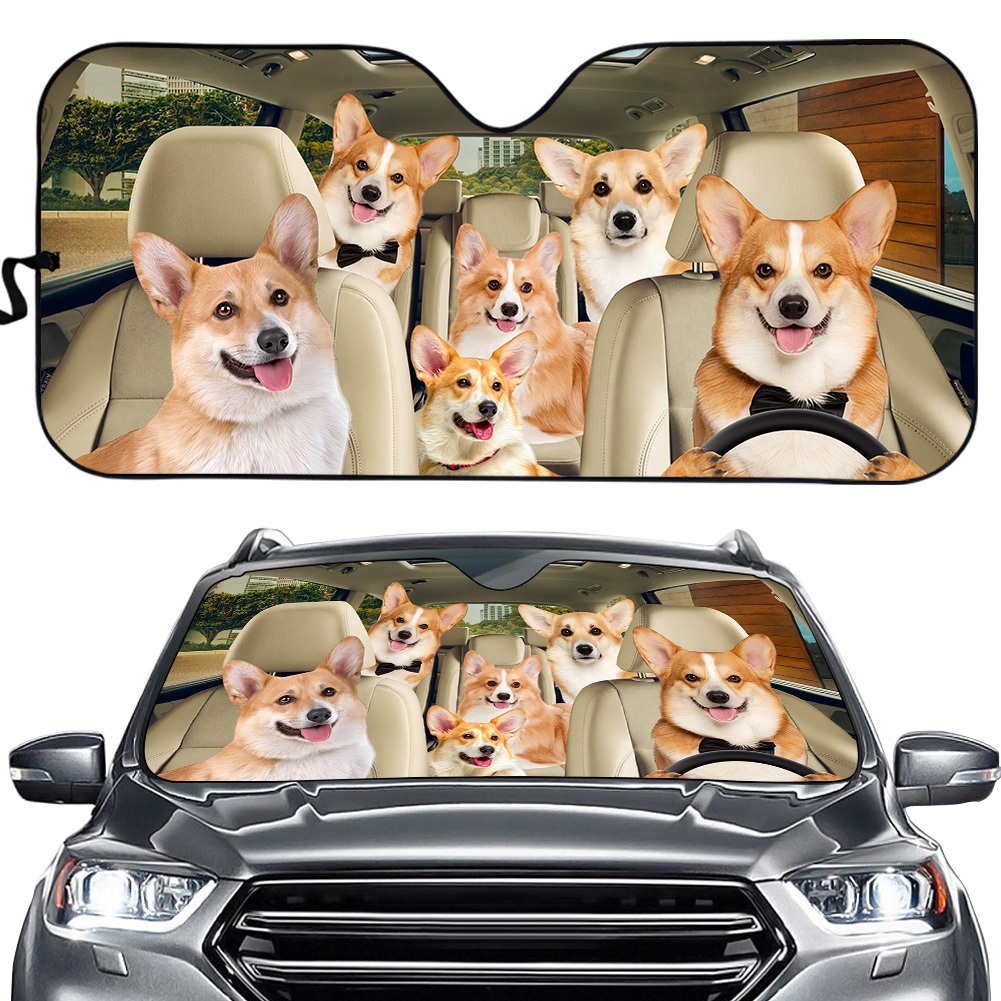 Corgi Family Car Sun Shade, Corgi Lovers Gifts