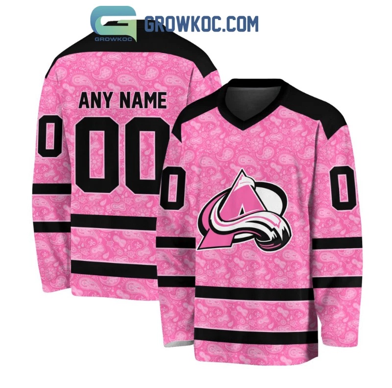 Personalized Colorado 1Avalanche Nhl Special Pink Breast Cancer Hockey Jersey