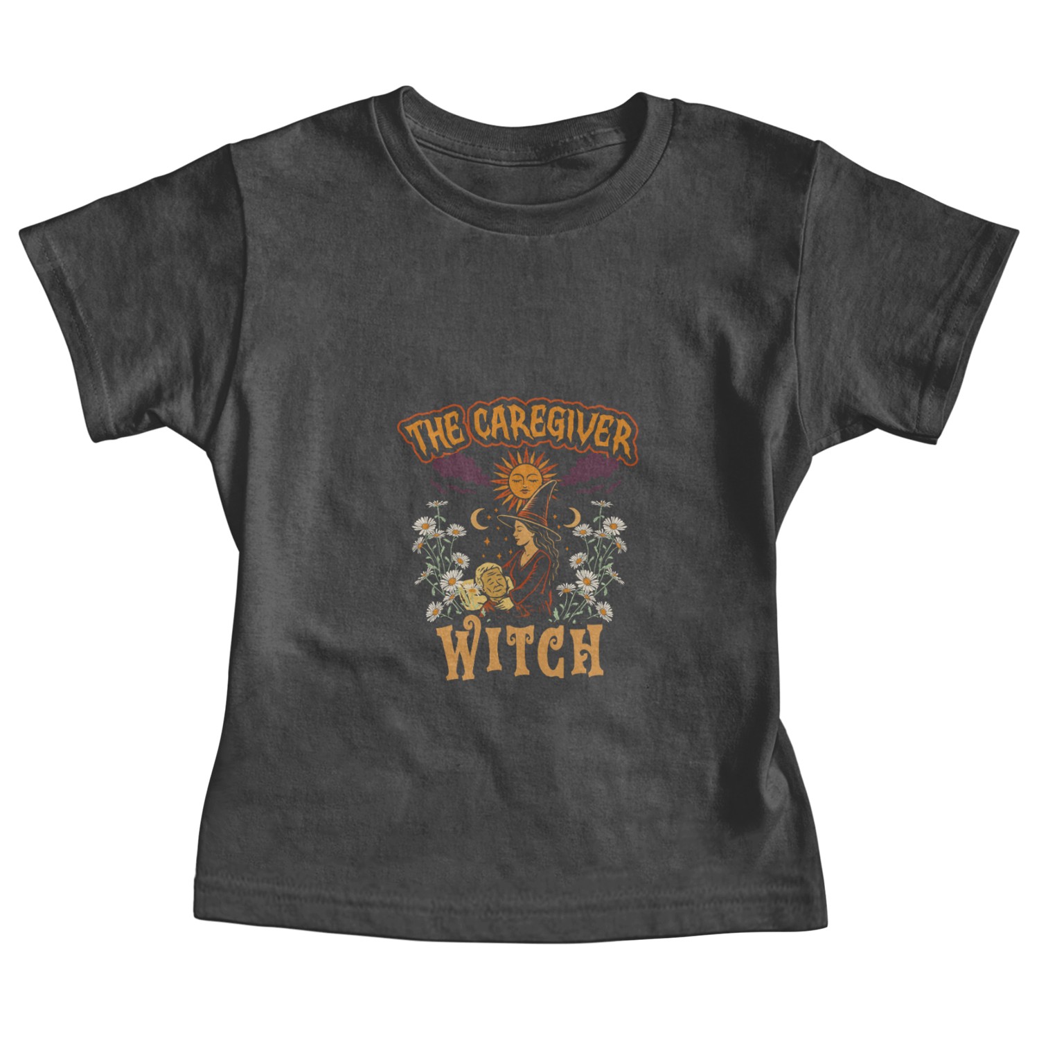 The Caregiver Witch Halloween Baby Tees