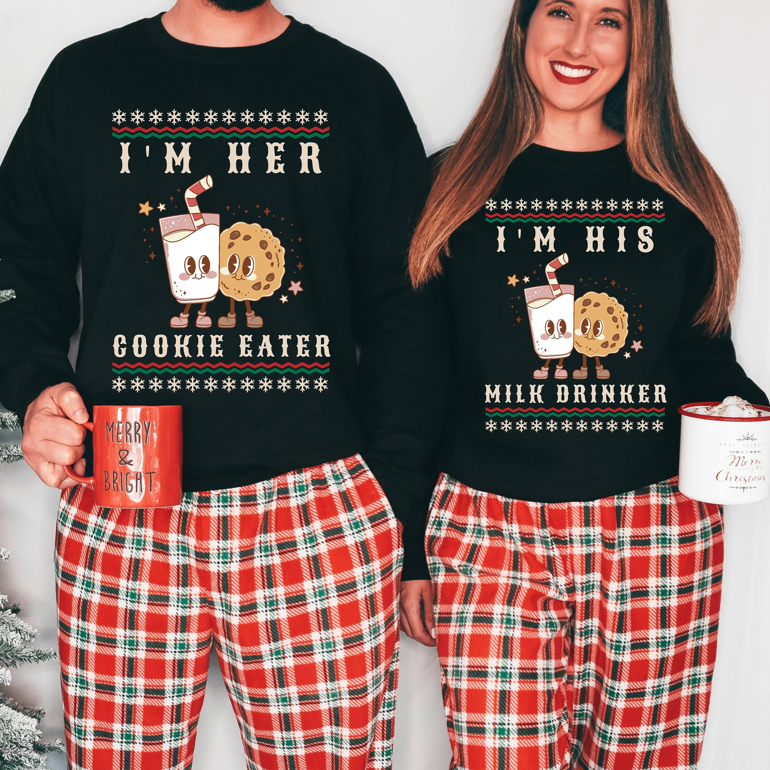 Matching Christmas Couple Pajamas Funny, Funny Christmas Shirts for Couples