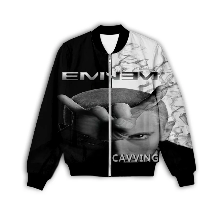 New Fashion Women/Men's 3D Print EMINEM Zipper Bomber Jackets Men Overcoat Mens Coat Zip Up Jackets