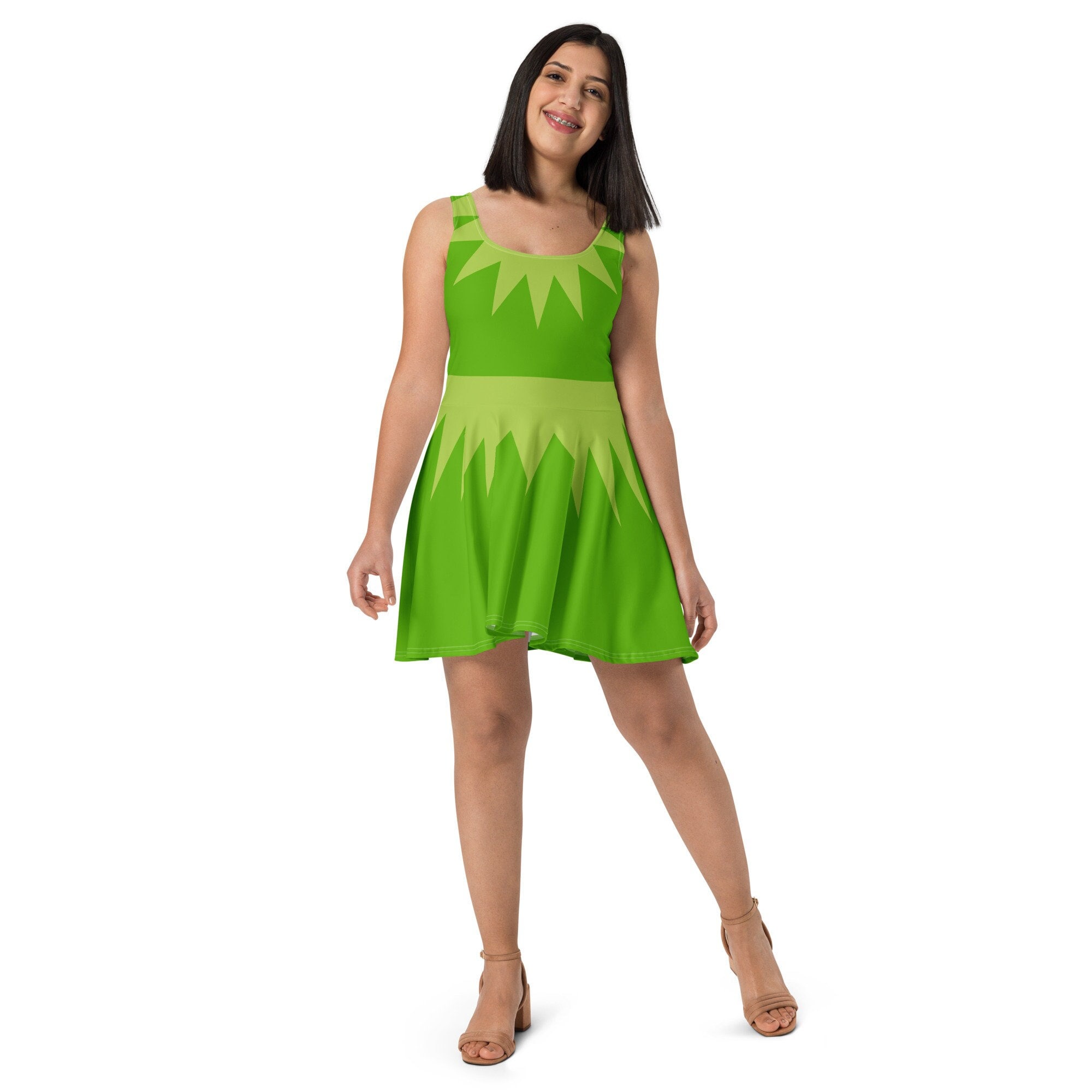 A Banjo Playing Frog Running Costume Skater Dress