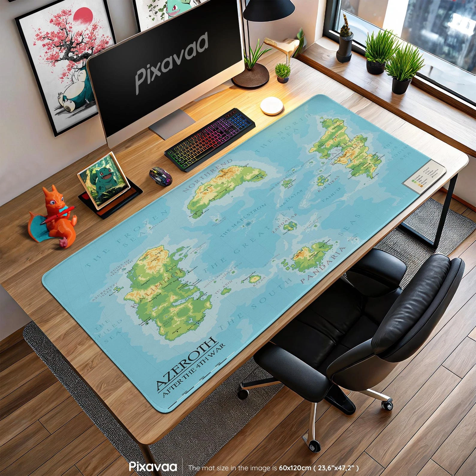 Azeroth After the 4th War Mouse Pad – WoW Pastel World Map Desk Mat