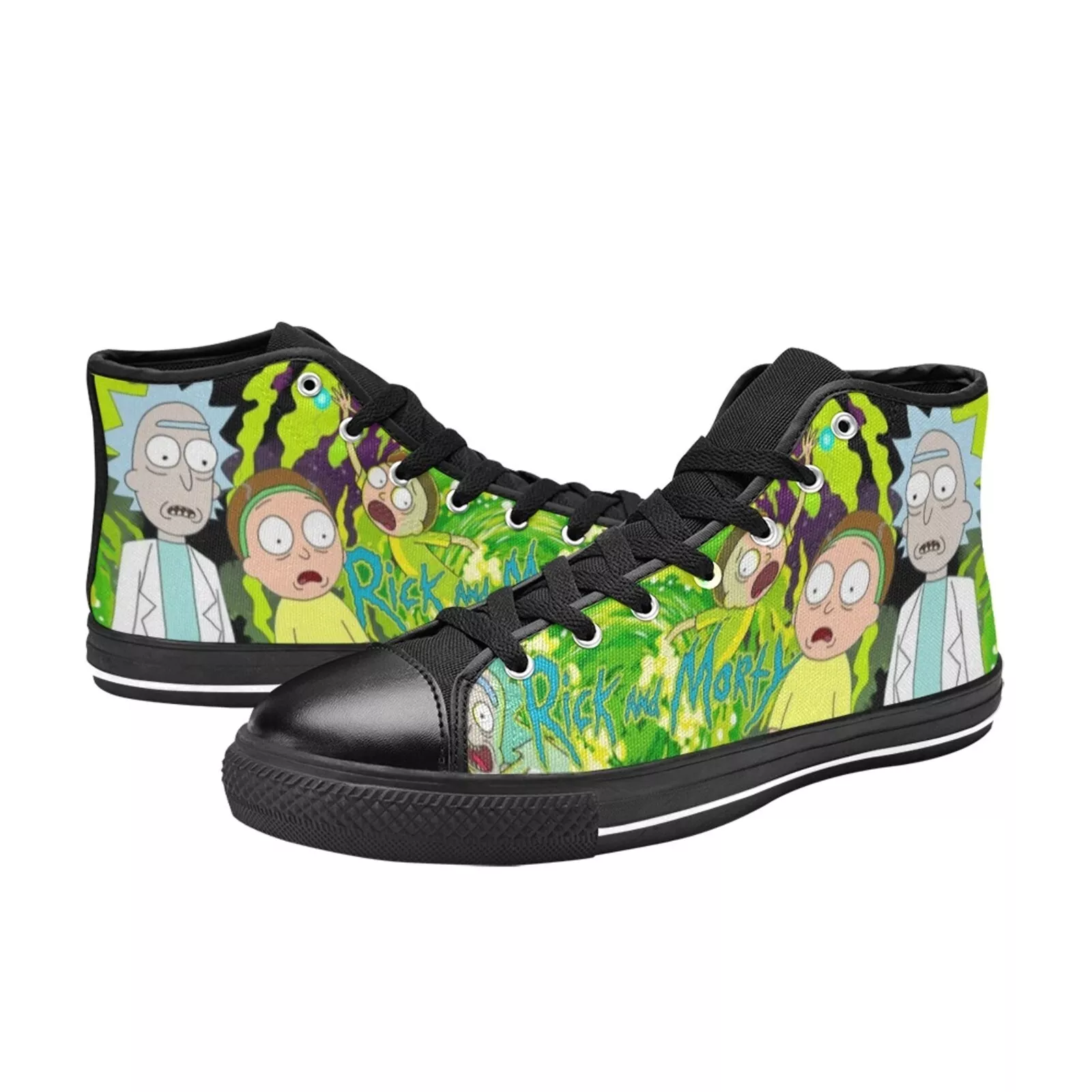 Rick and Rickandmorty Sneakers High Top Canvas Shoes