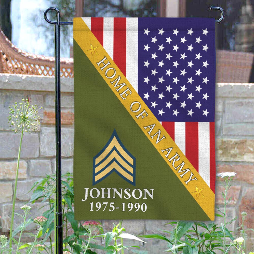 Customized Home Of A Veteran Garden Flag