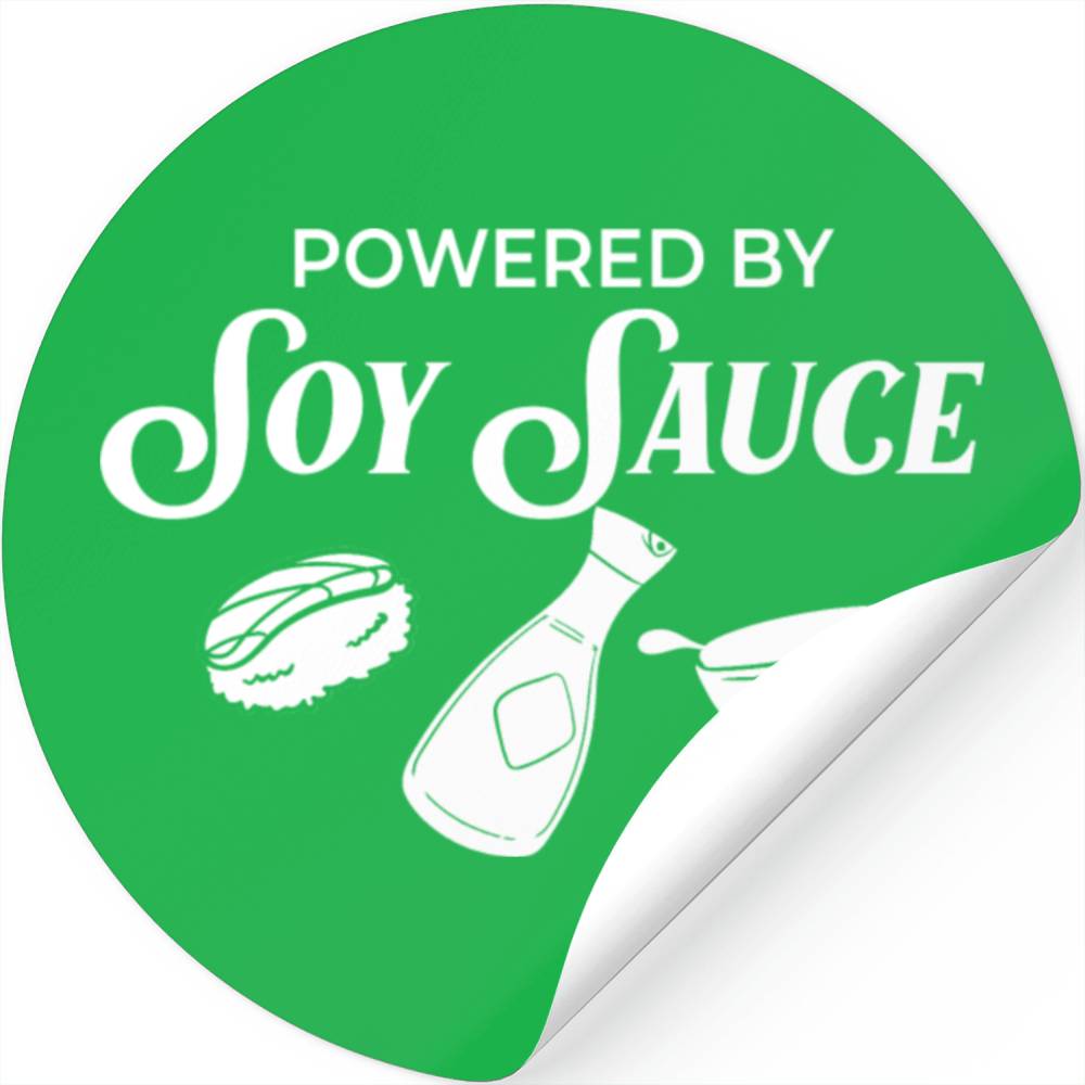 Soy Sauce Japanese Sushi Dark Ramen Noodles Bottle Stickers