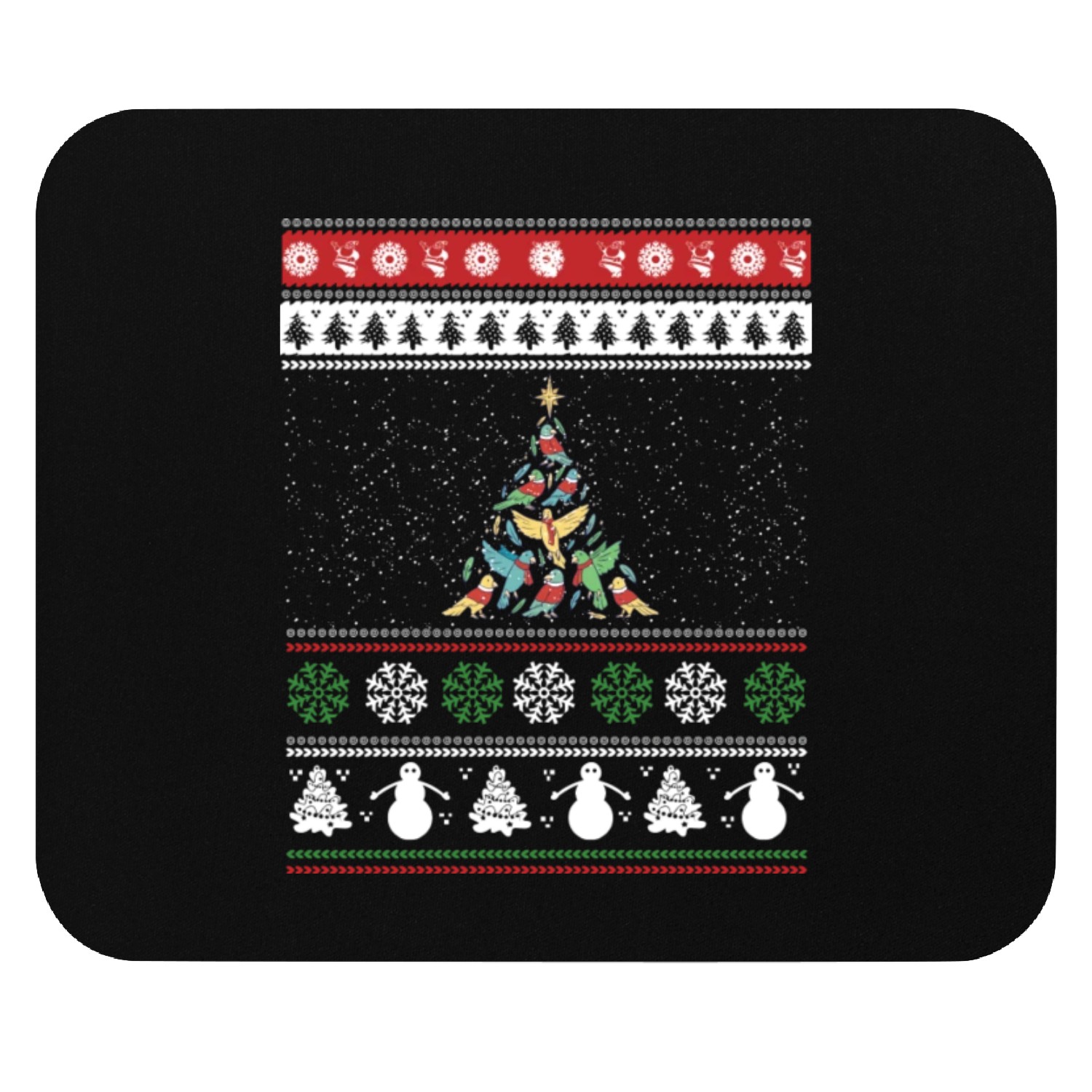 Bird Christmas Tree Bird Lover Mouse Pads
