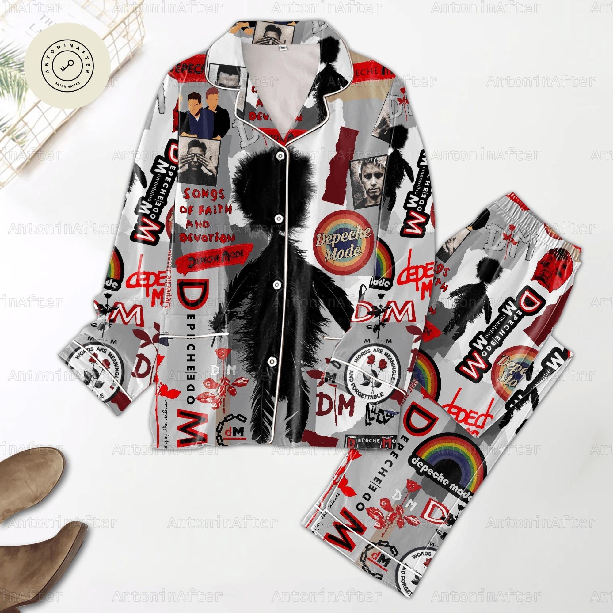 Depeche Mode Pajamas Set, Depeche Mode Holiday Pajamas, Depeche Mode Fan Gift, Depeche Mode 2024 Shirt, Depeche Mode Pajamas For Party