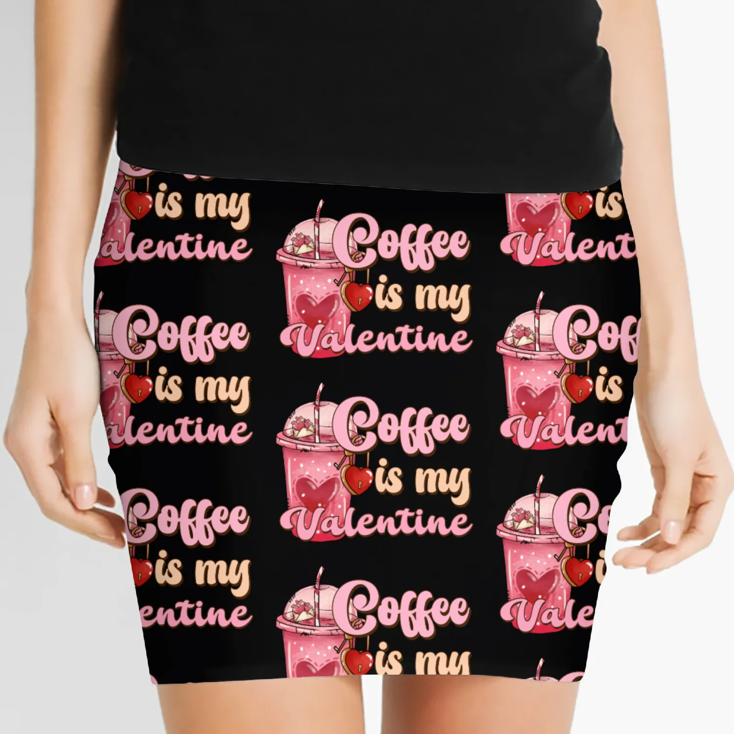 Coffee Is My Valentine Cute Coffee Lover Valentine Women's Mini Skirts