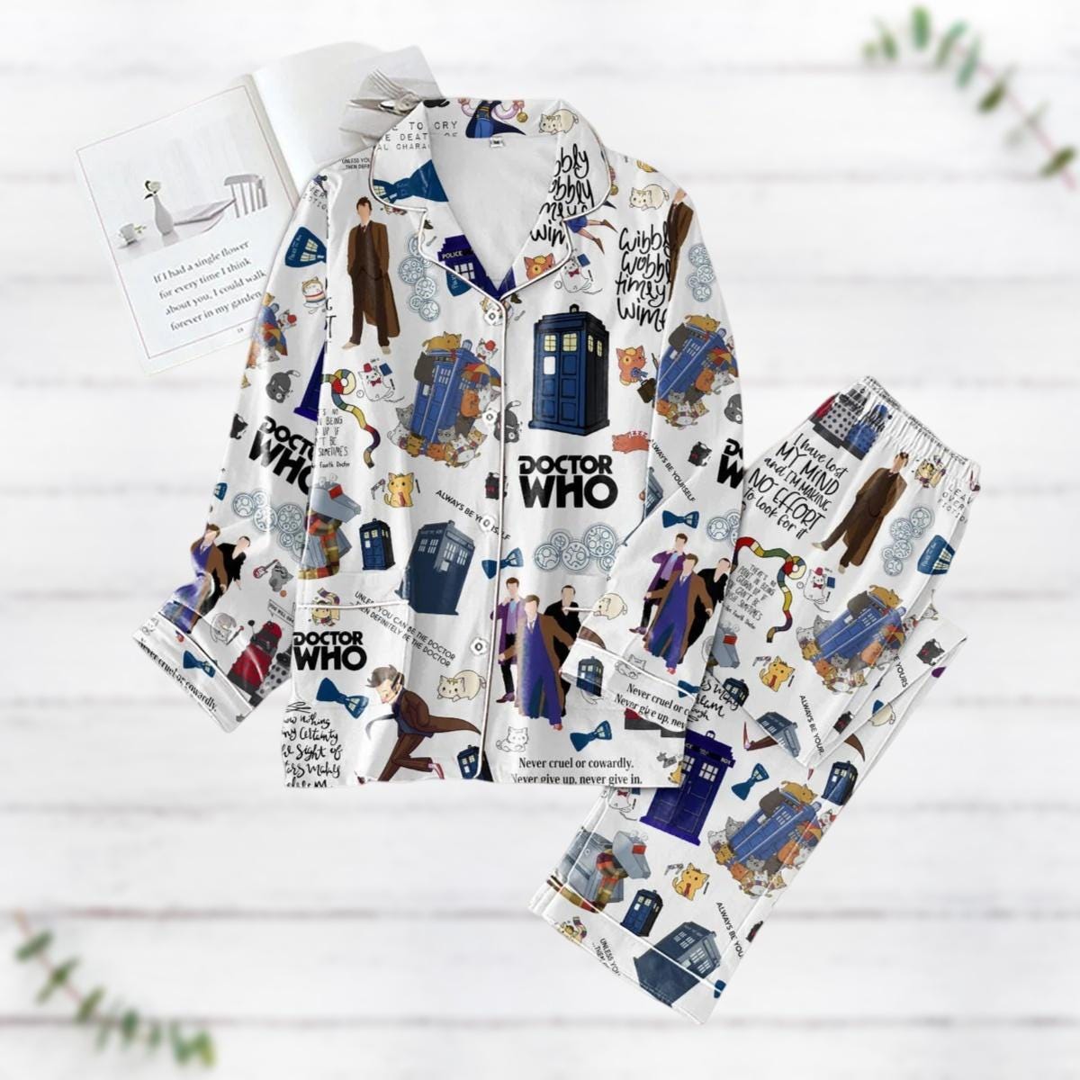 Doctor Who Pajamas Set, Doctor Who Pajamas Family, Dr Who Pajamas Pants, Tardis Police Box Christmas Pajamas, Tv Series Pjs