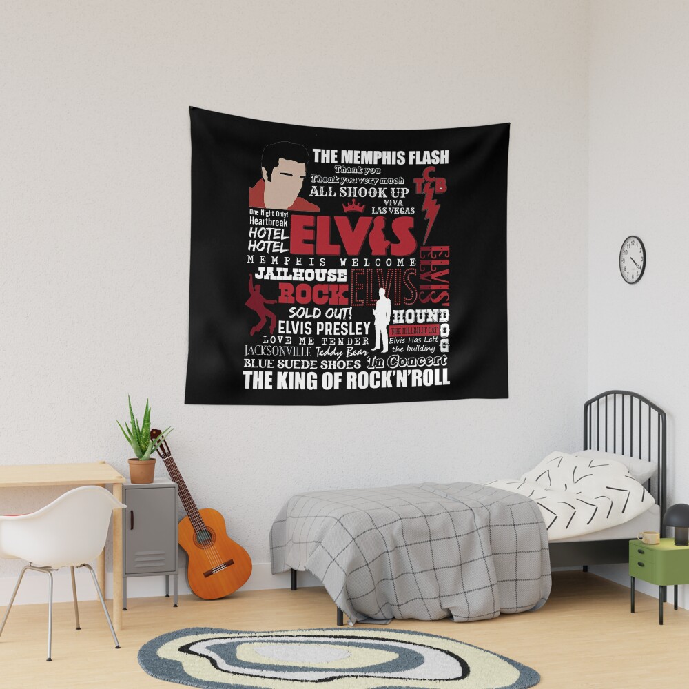 The King Of Rock Elvis Presley Tapestry, Elvis Presley Home Decor