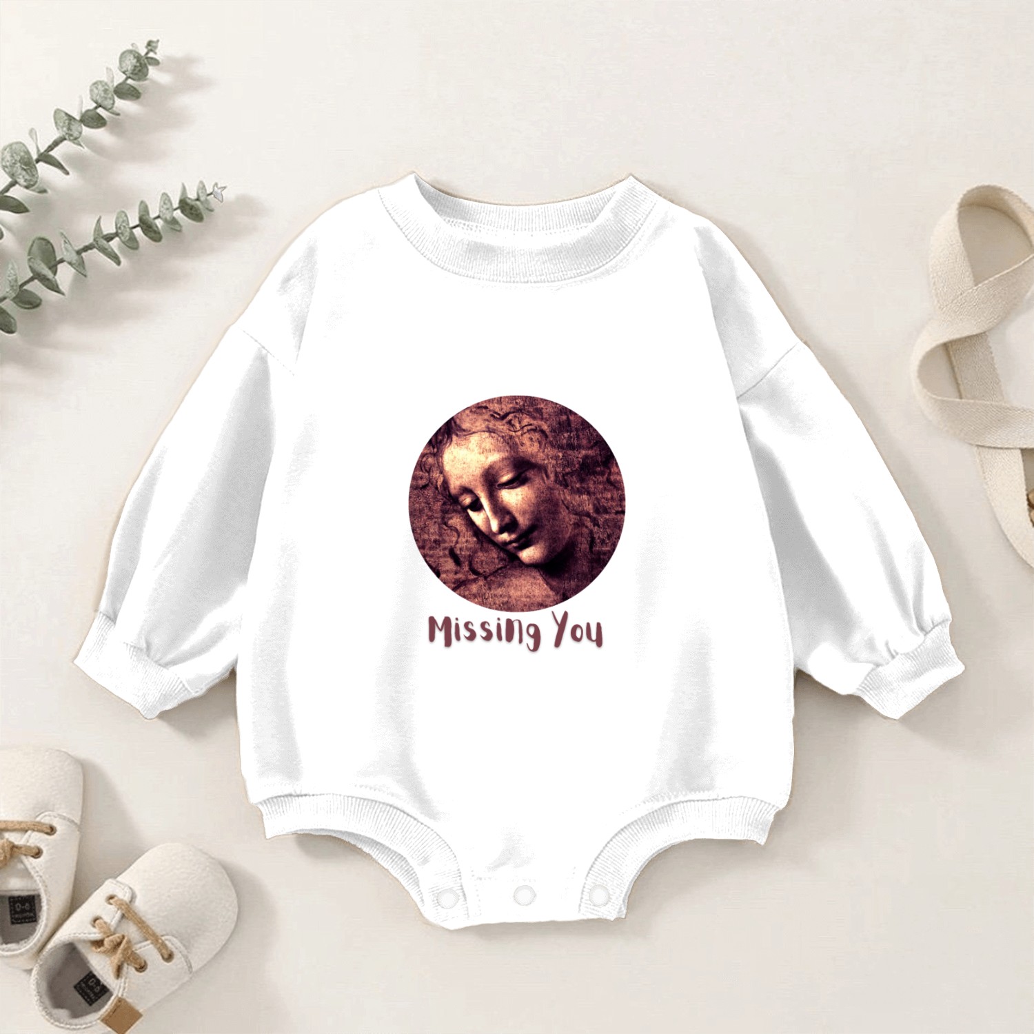 La Scapigliata | Unique Baby Romper Sweatshirts | Unique Gift