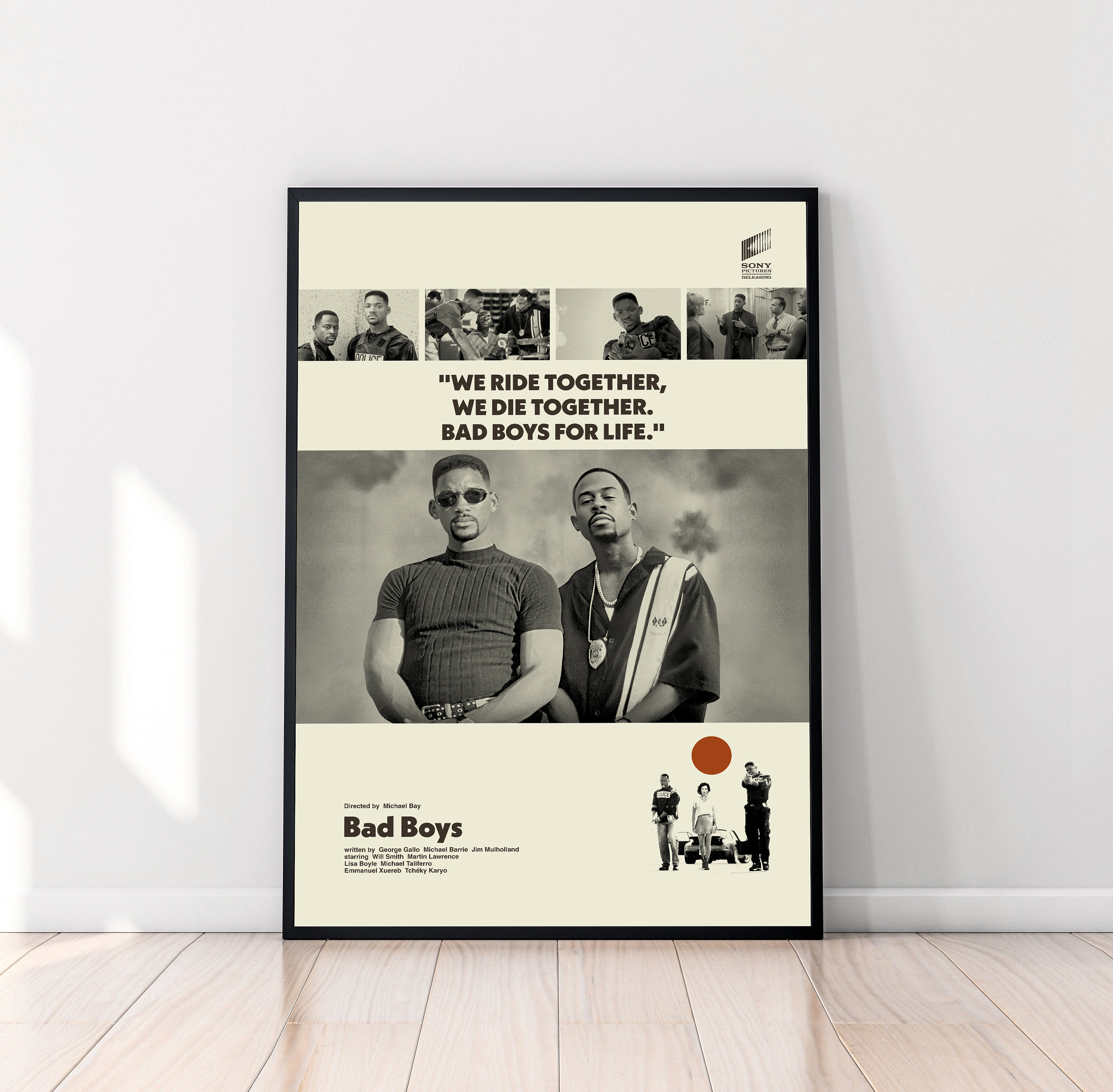 Bad Boys Movie Poster, Bad Boys Print, Michael Bay, Minimalist Art, Vintage Poster, Modern Art, Midcentury Art, Wall Decor
