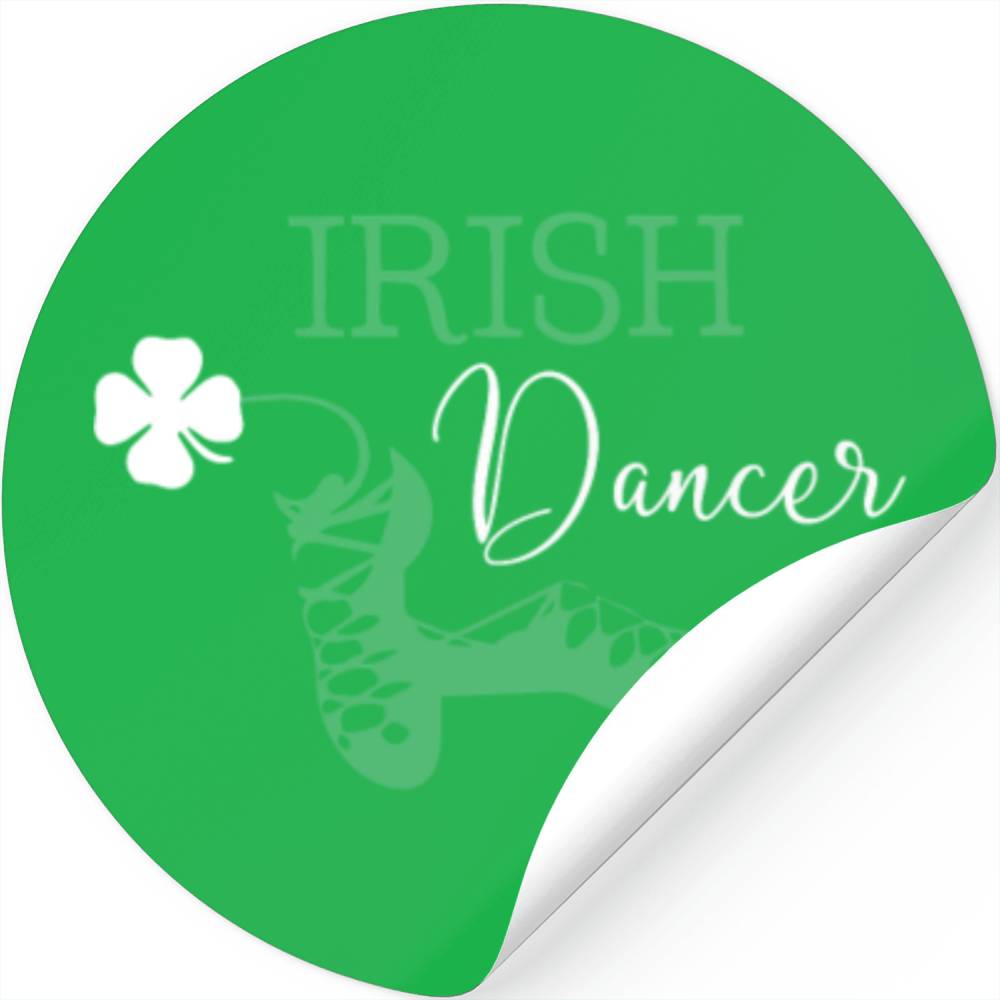 Irish Dancer Shamrock Dancing Stickers