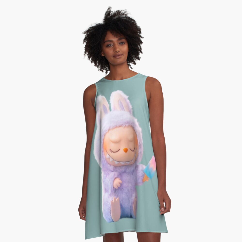 Labubu Ice lolly A-Line Dress, Gift for Her