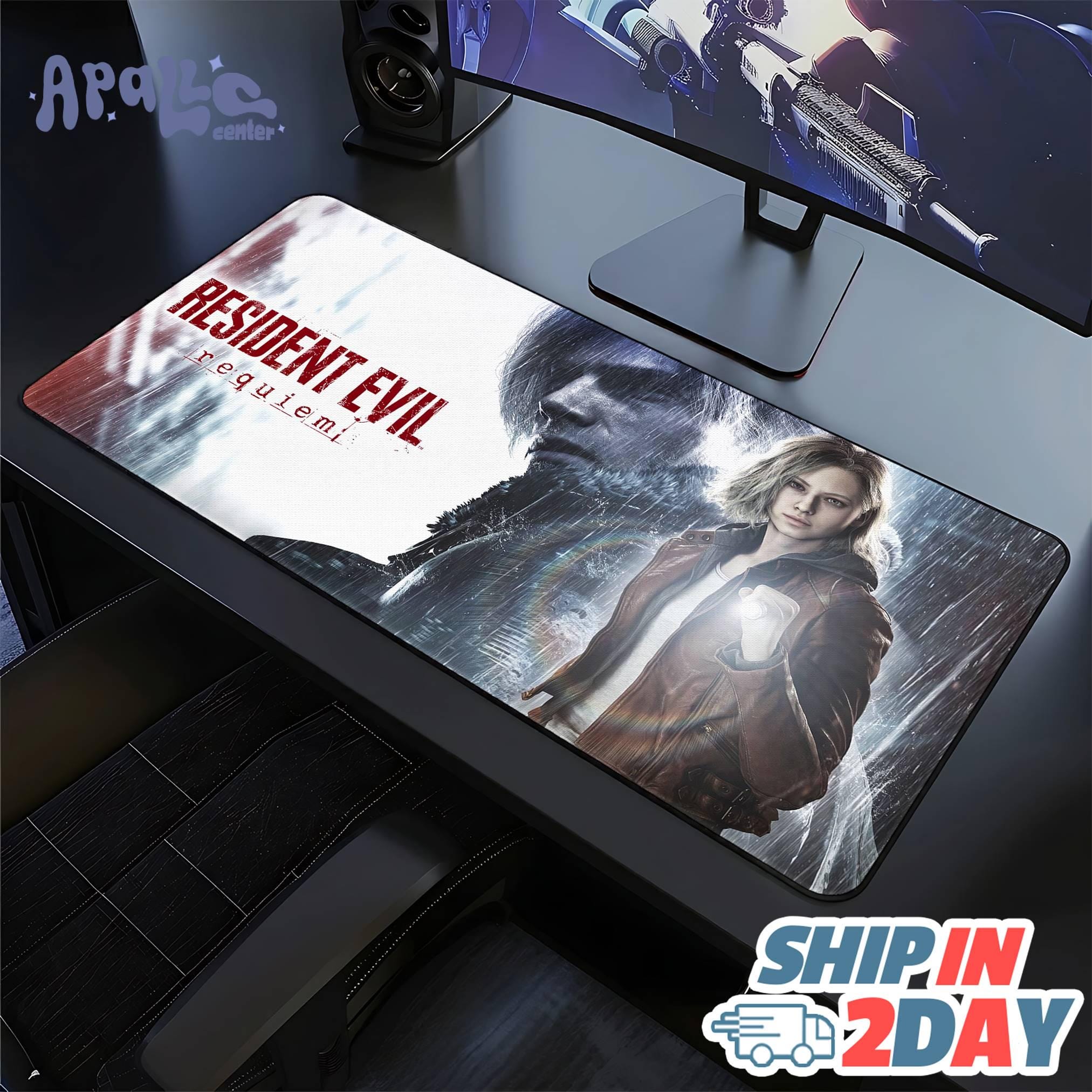 RE9 Desk Mat Mouse Pad, Biohazard Desk Mat, Gaming Decor, Large Extended Mousepad, Stitched Edge Non Slip Gamer Gift