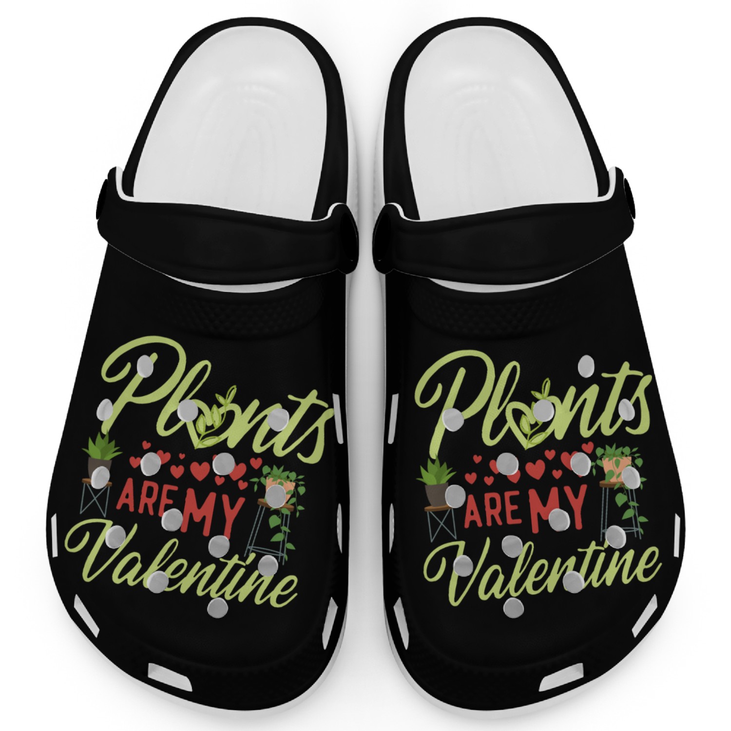 Plant Lover Gardening Valentines Clogs