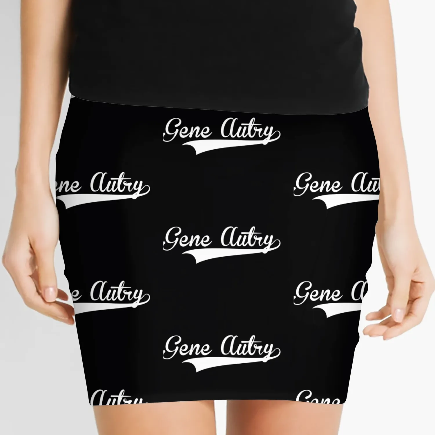 Gene Autry Baseball Font Women's Mini Skirts