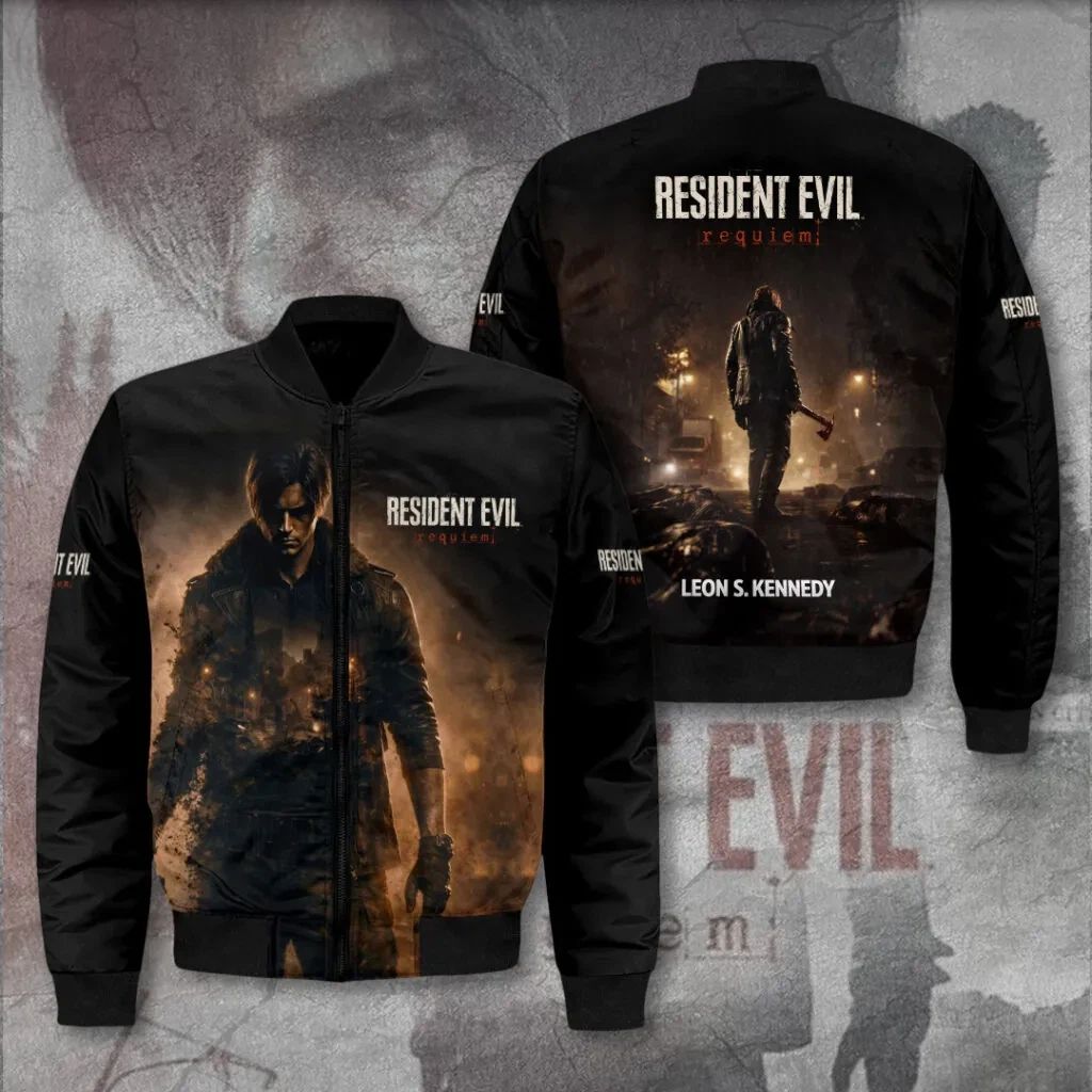 Evil Requiem x Leon Scott Kennedy Bomber Jacket